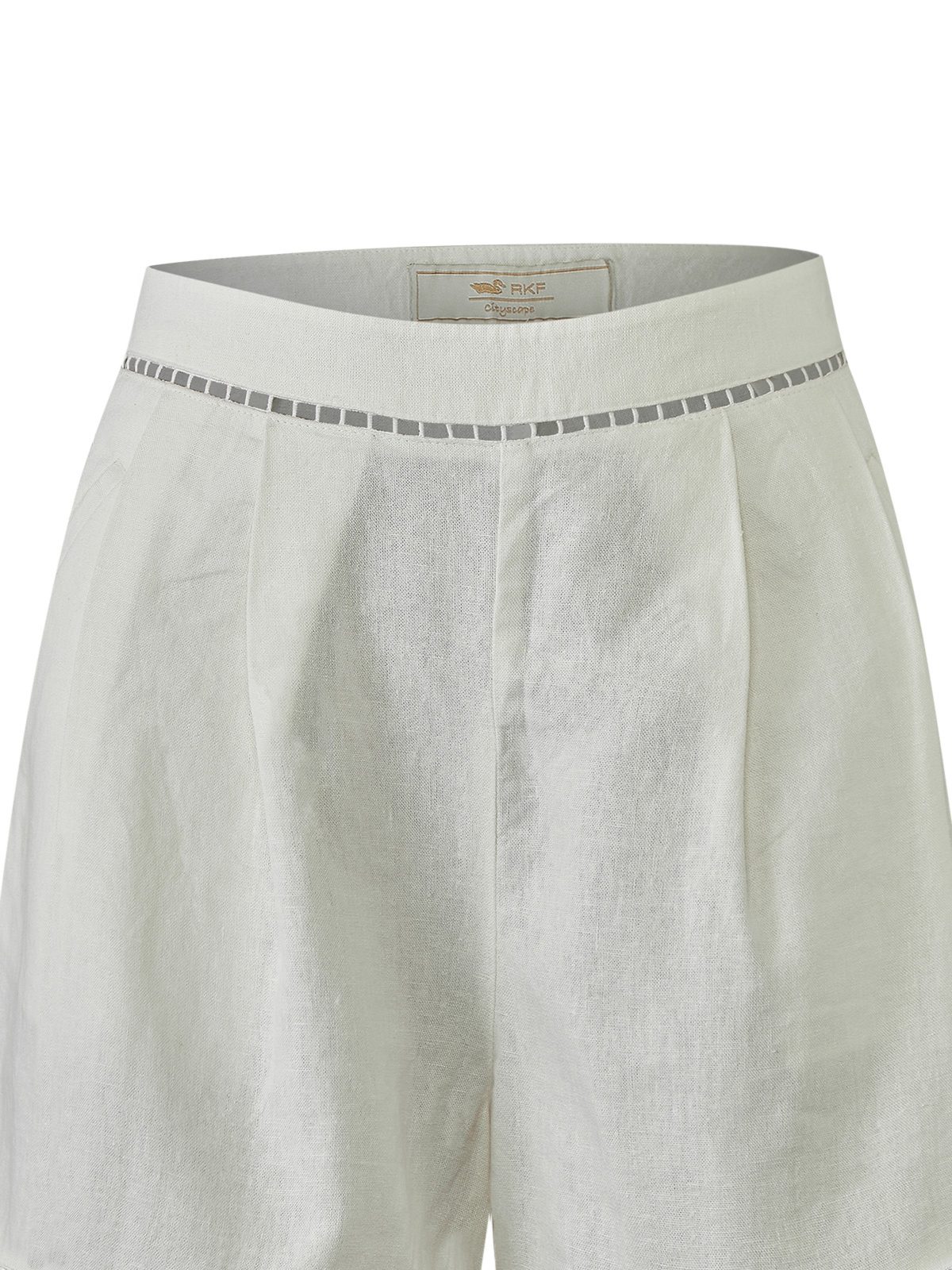 SHORT LINO ORGÁNICO MUJER ANDES EN COLOR BLANCO ROCKFORD - 4