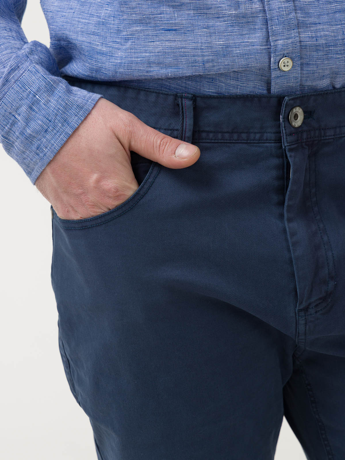 PANTALÓN ALGODÓN HOMBRE FIVE AZUL ROCKFORD - 7