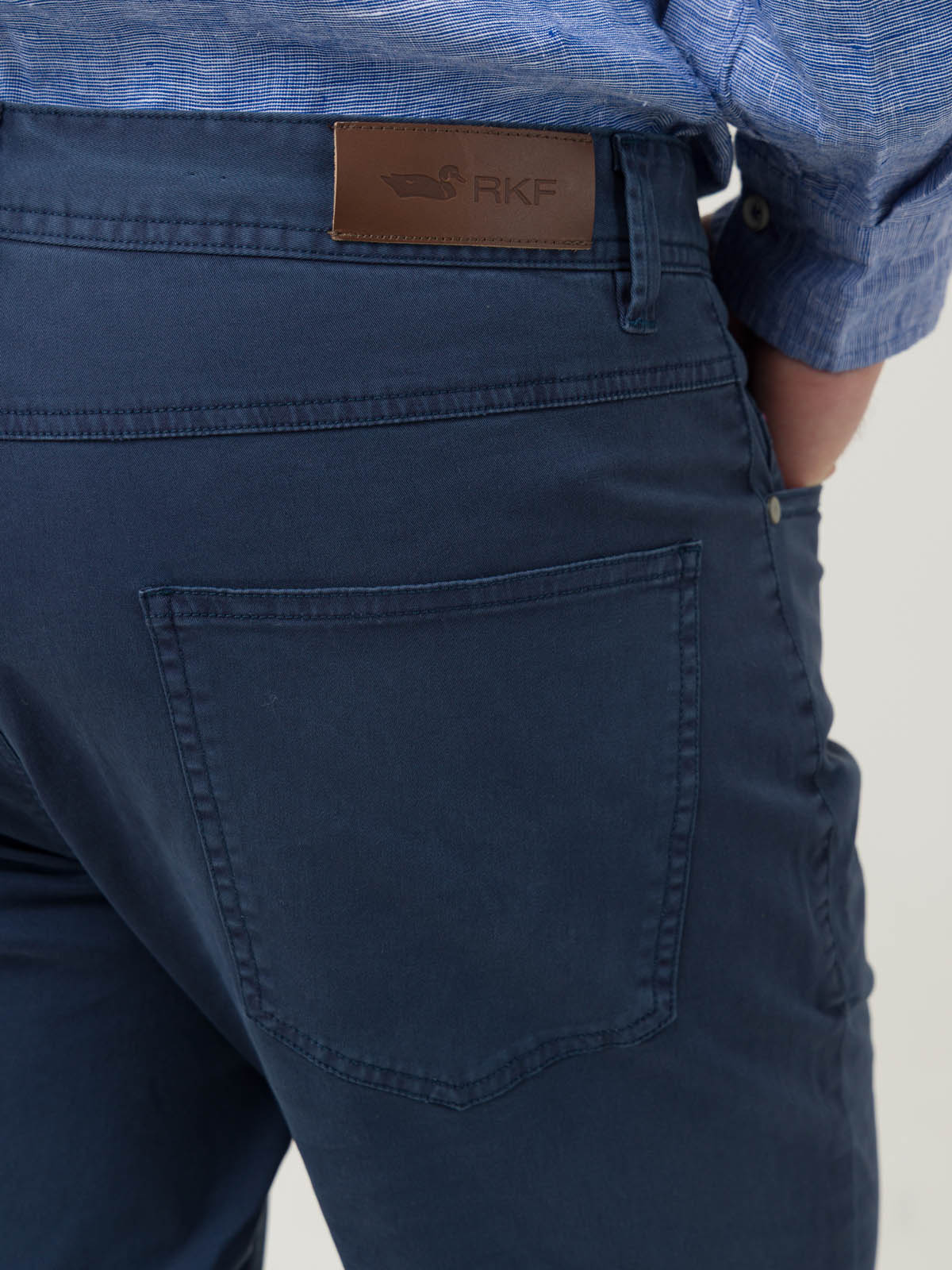 PANTALÓN ALGODÓN HOMBRE FIVE AZUL ROCKFORD - 8