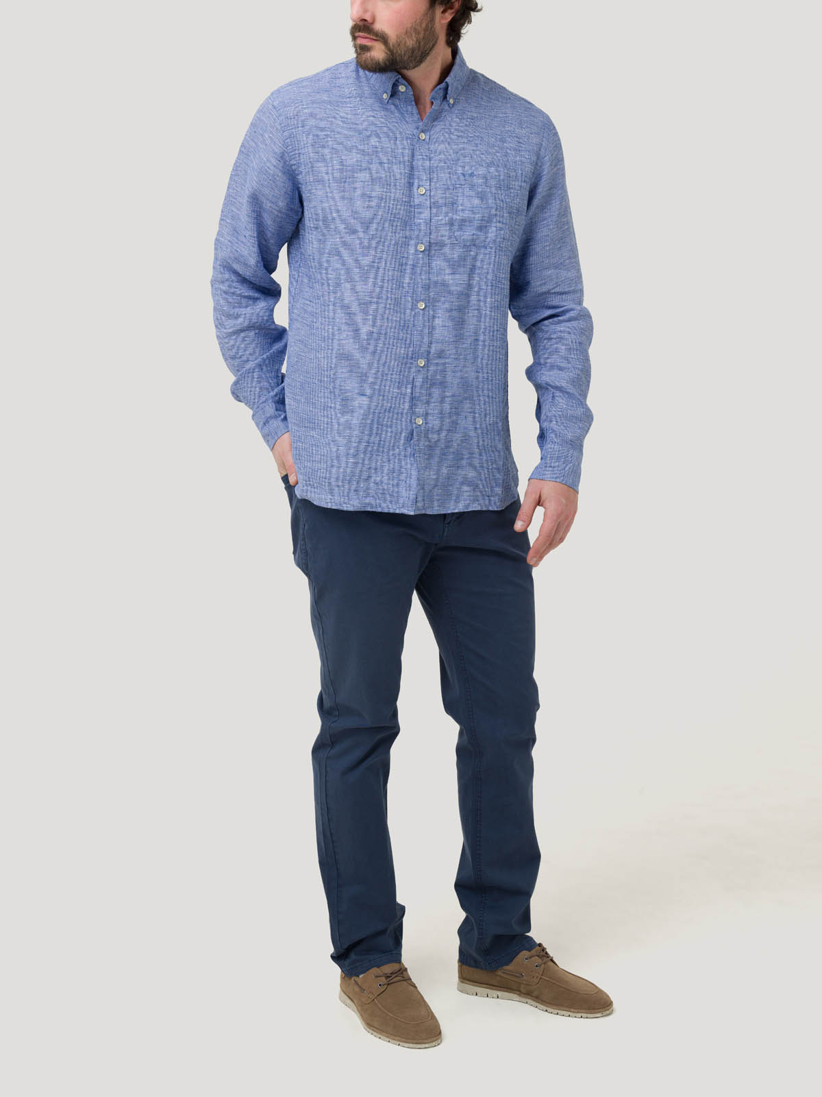 PANTALÓN ALGODÓN HOMBRE FIVE AZUL ROCKFORD - 9