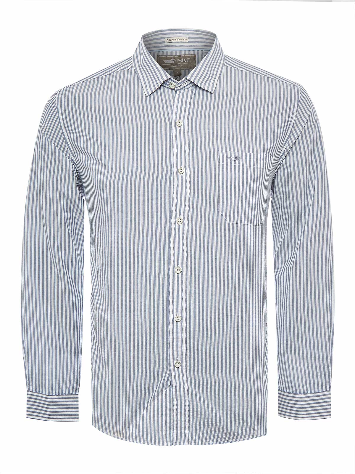 CAMISA ALGODÓN ORGÁNICO HOMBRE RAYA AZUL ROCKFORD - 1