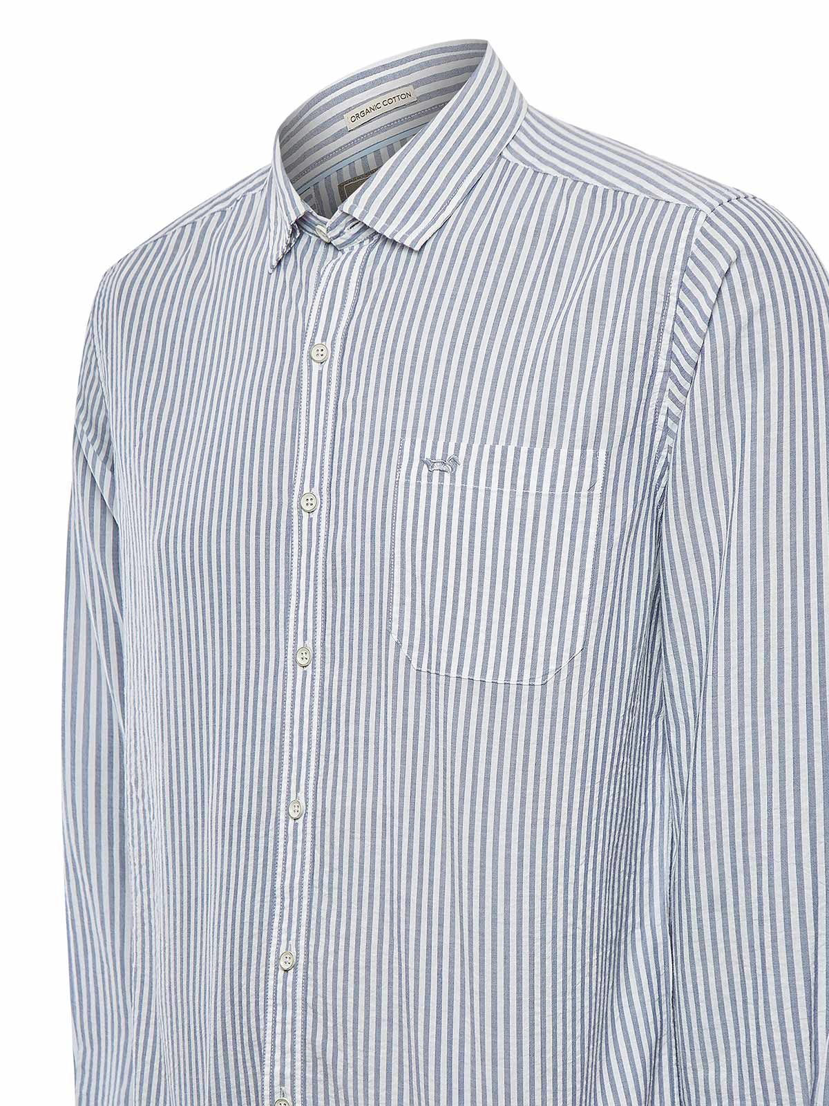 CAMISA ALGODÓN ORGÁNICO HOMBRE RAYA AZUL ROCKFORD - 4