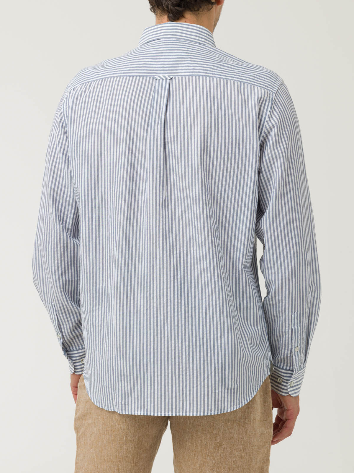 CAMISA ALGODÓN ORGÁNICO HOMBRE RAYA AZUL ROCKFORD - 6
