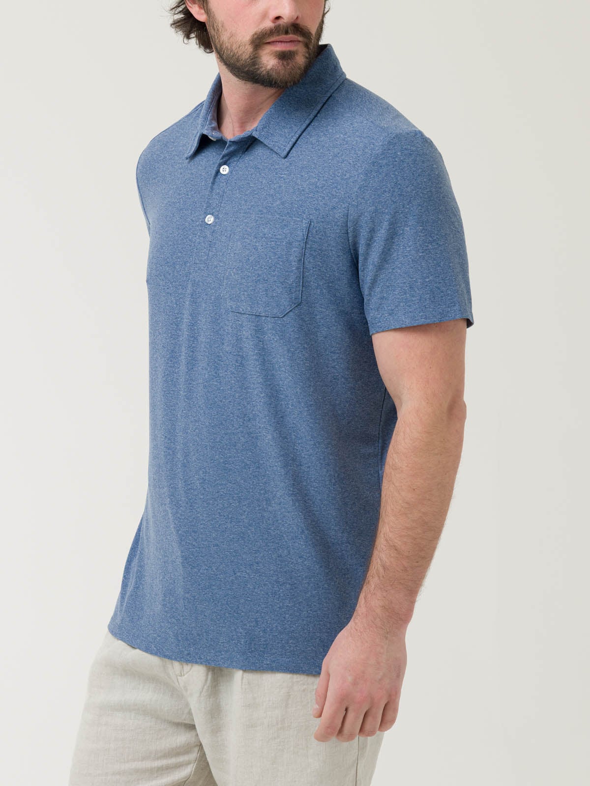 POLERA FIBRAS RECICLADAS HOMBRE TRENTO AZUL ROCKFORD - 1