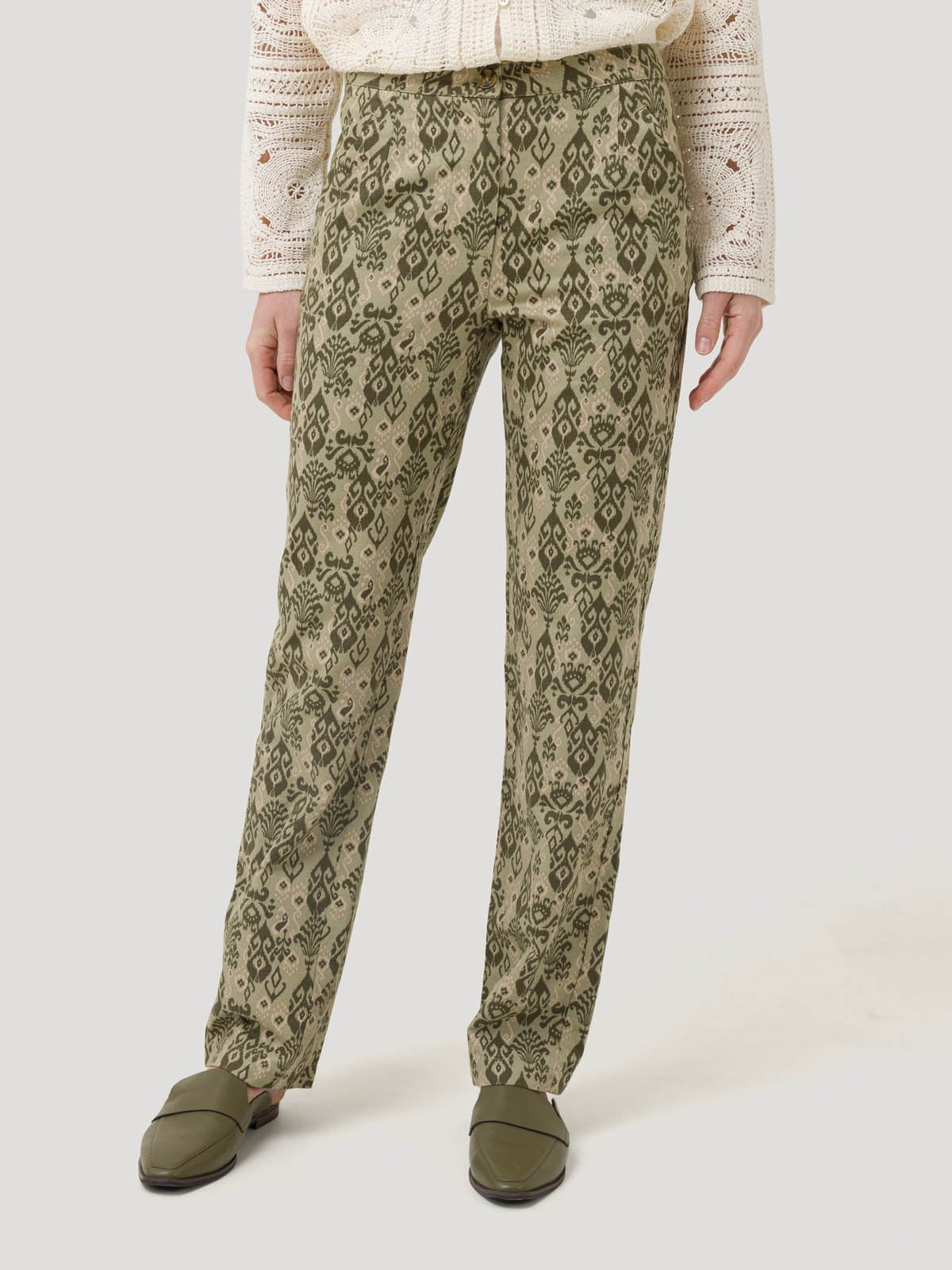 PANTALÓN ALGODÓN MUJER CASPIO VERDE ROCKFORD - 5