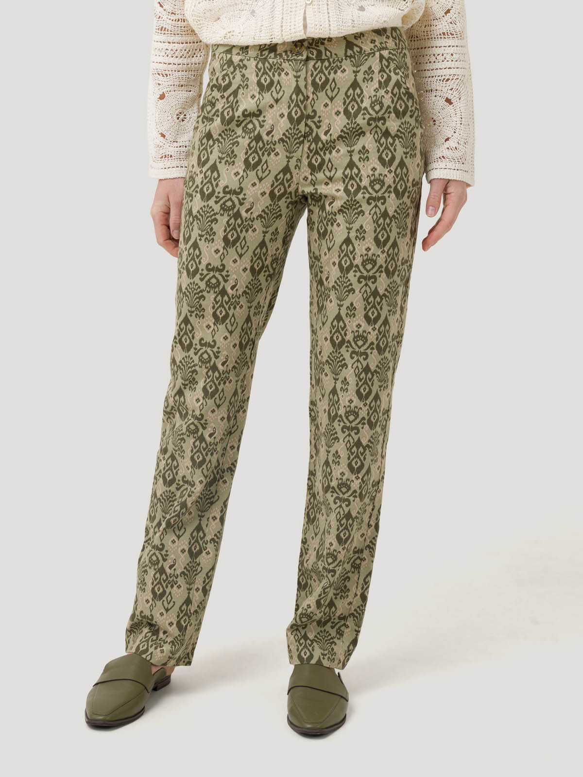 PANTALÓN ALGODÓN MUJER CASPIO VERDE ROCKFORD - 5