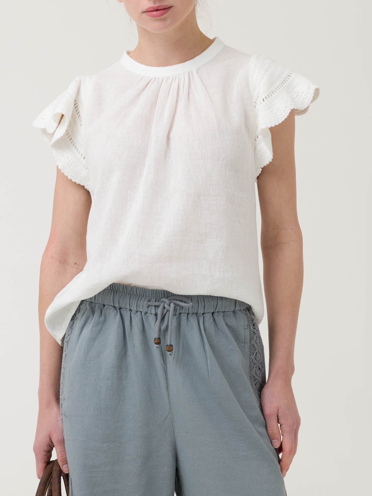 BLUSA ALGODÓN ORGÁNICO MUJER FILKA EN COLOR BLANCO ROCKFORD - 5