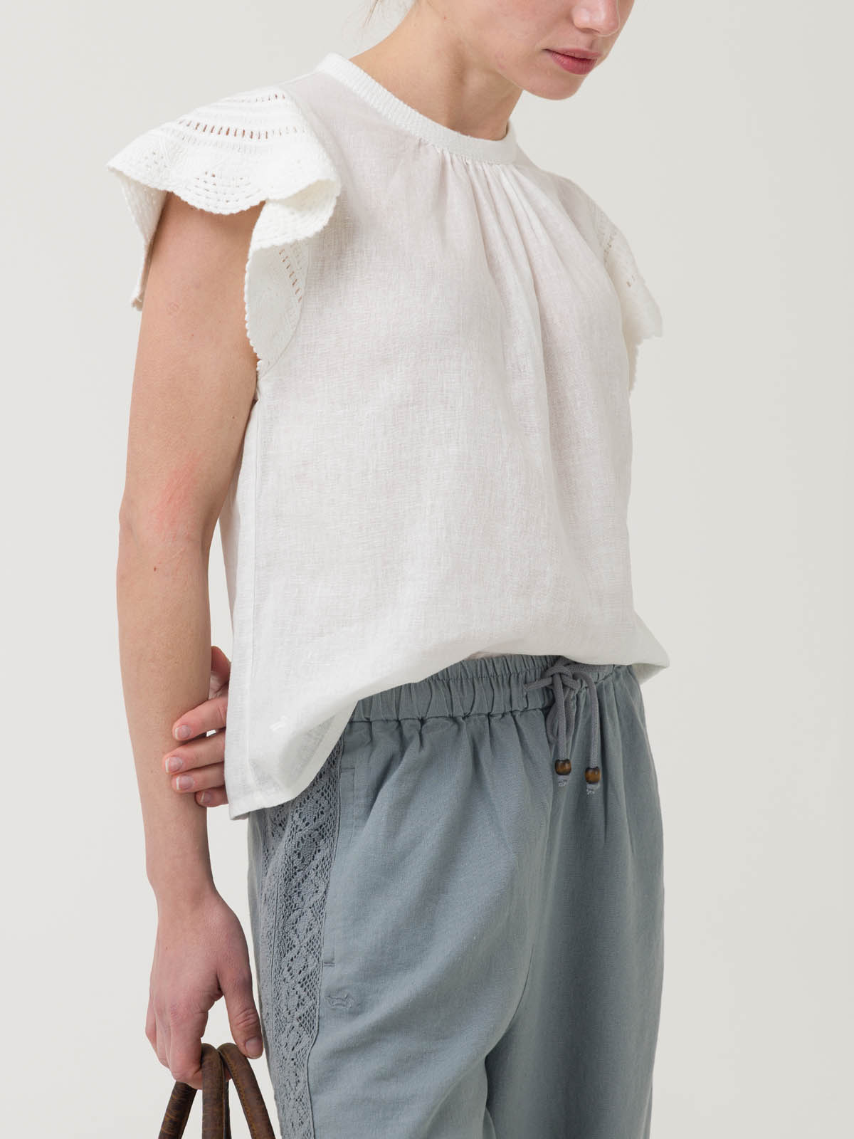 BLUSA ALGODÓN ORGÁNICO MUJER FILKA EN COLOR BLANCO ROCKFORD - 6