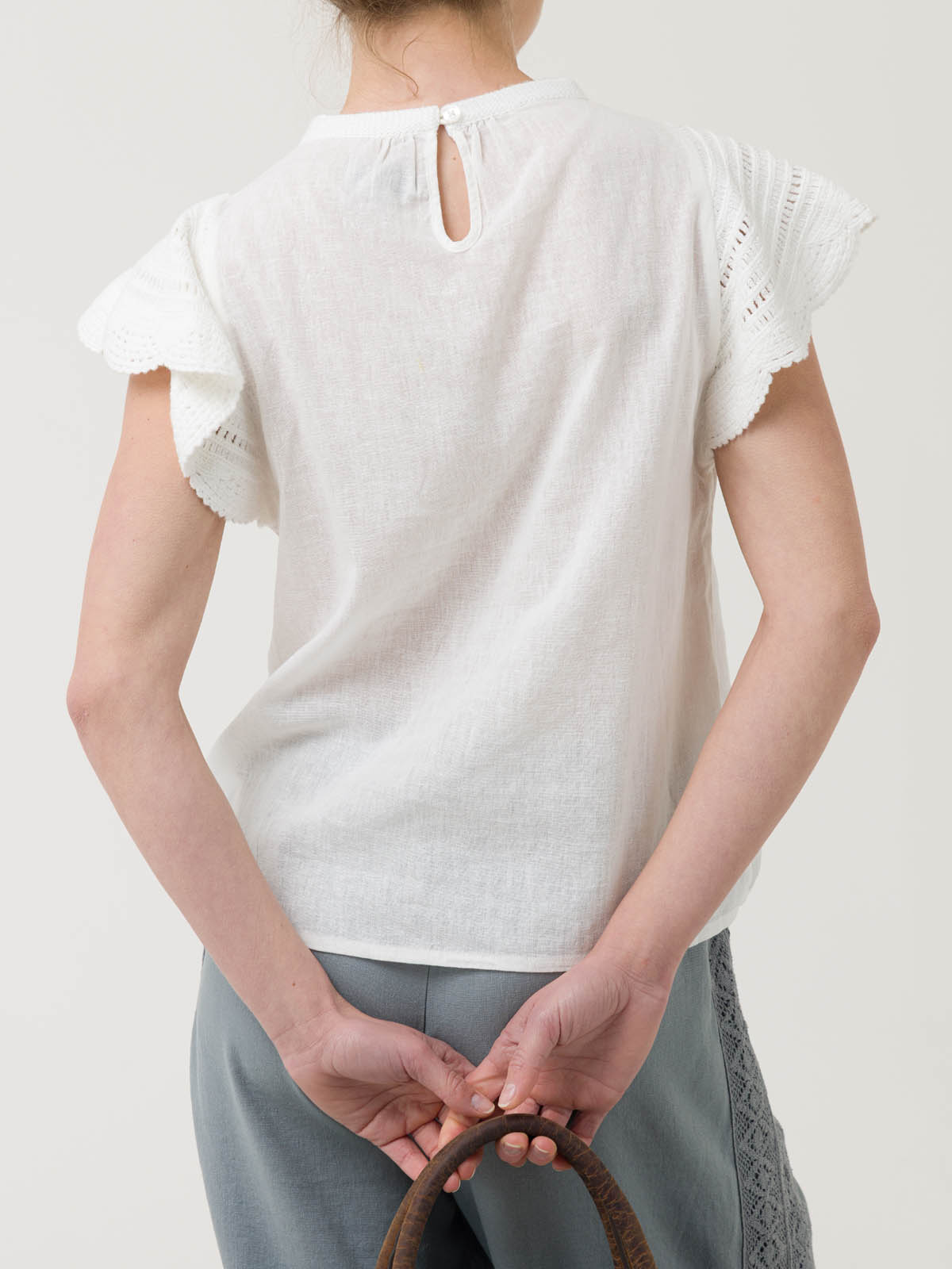 BLUSA ALGODÓN ORGÁNICO MUJER FILKA EN COLOR BLANCO ROCKFORD - 7