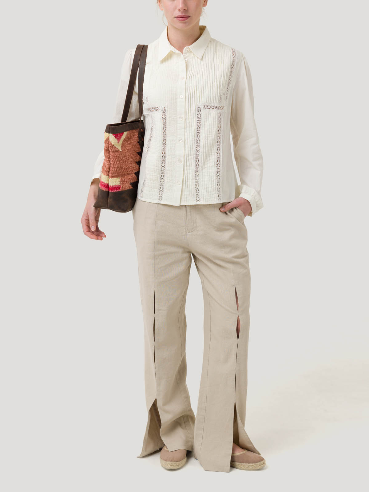 BLUSA ALGODÓN ORGÁNICO MUJER SERPENT EN COLOR BLANCO ROCKFORD - 8