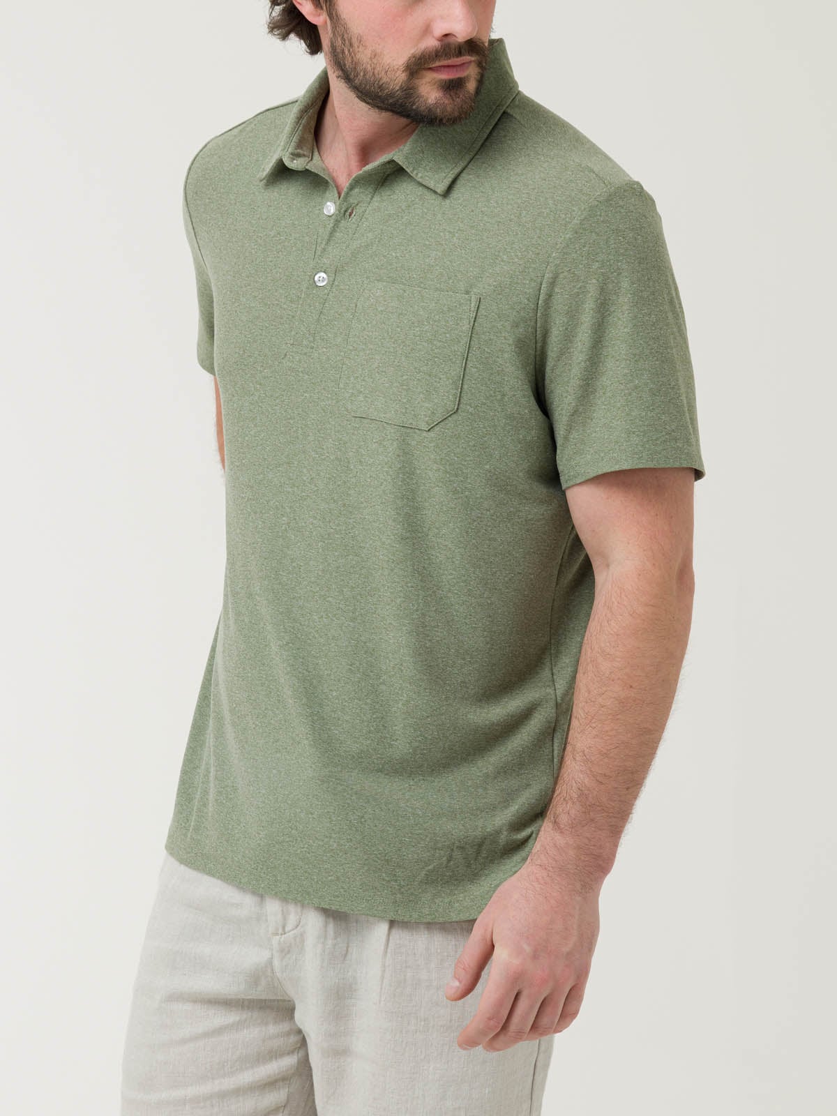 POLERA FIBRAS RECICLADAS HOMBRE TRENTO VERDE ROCKFORD - 1