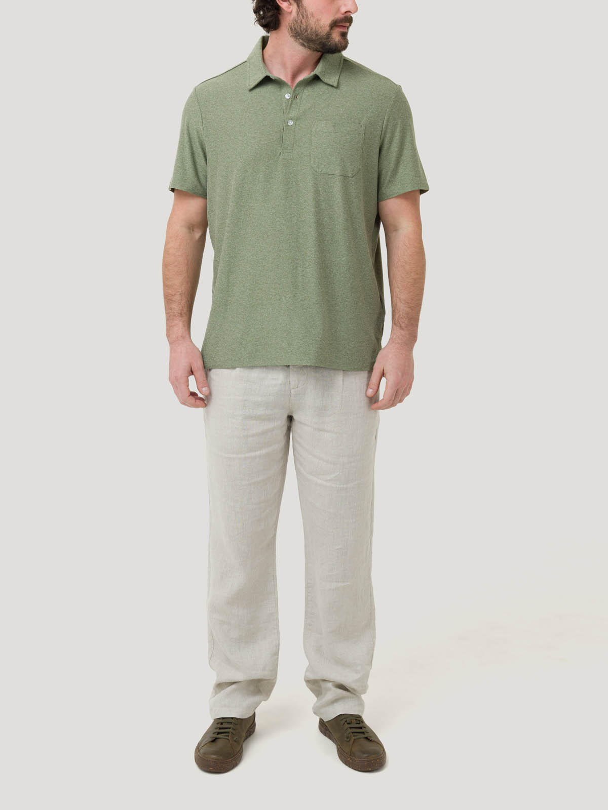 POLERA FIBRAS RECICLADAS HOMBRE TRENTO VERDE ROCKFORD - 5
