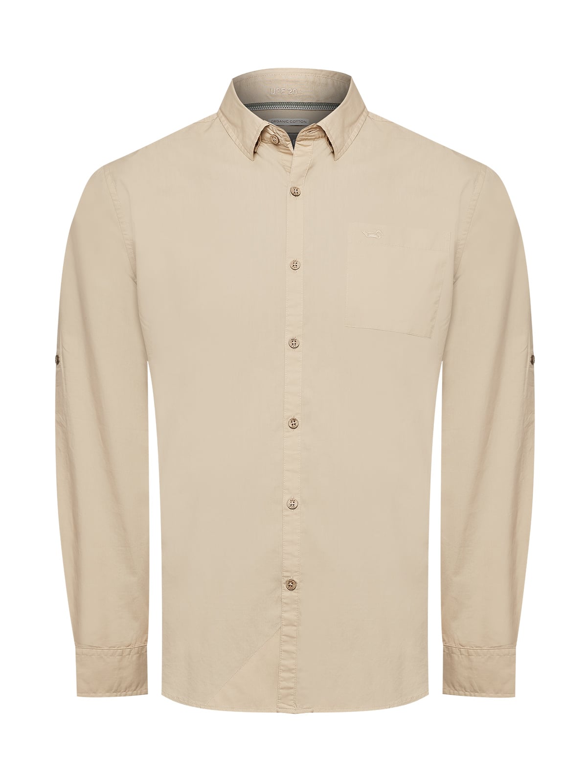 CAMISA ALGODÓN ORGÁNICO HOMBRE GALITON EN COLOR CAFE ROCKFORD - 1
