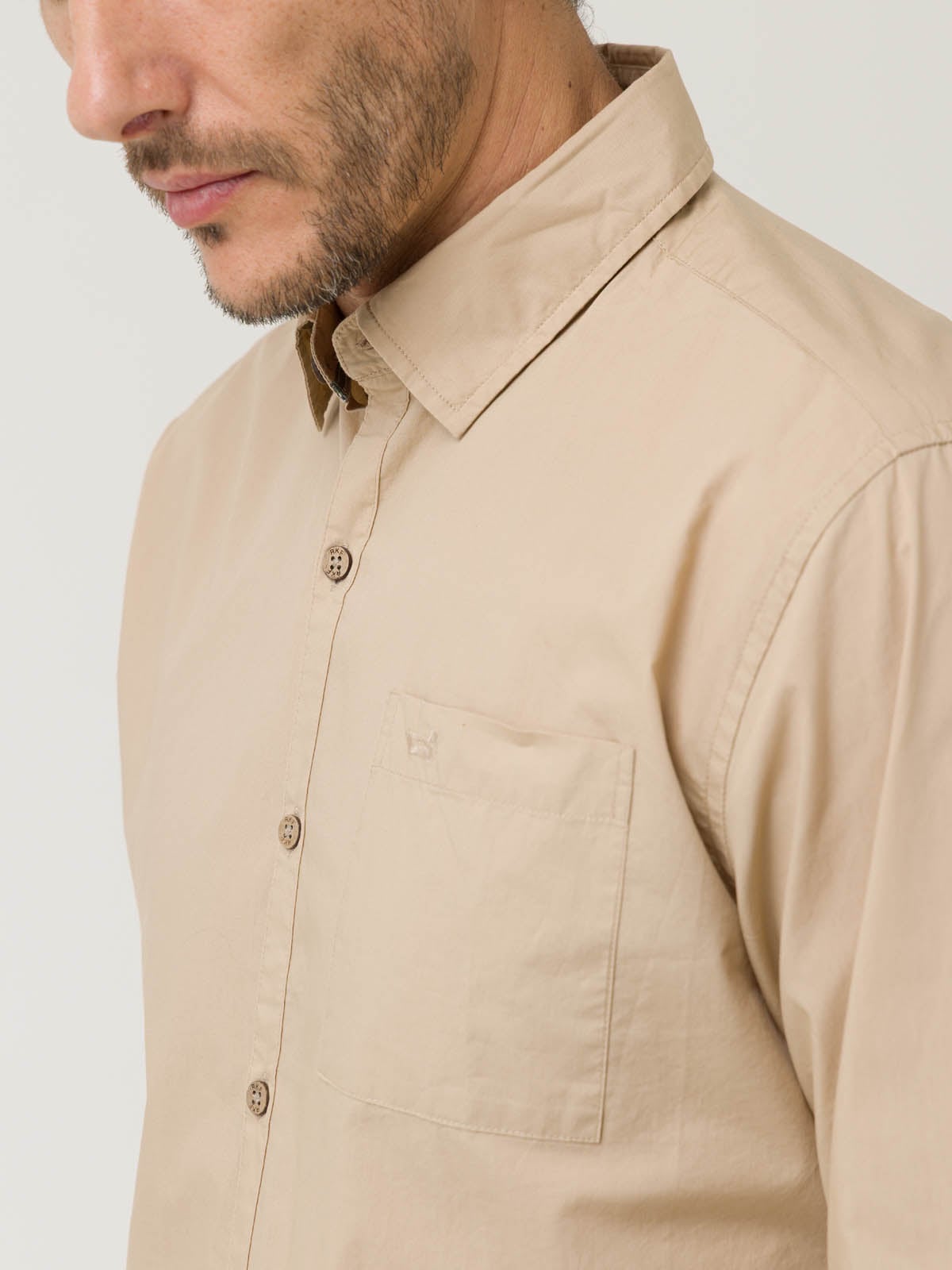 CAMISA ALGODÓN ORGÁNICO HOMBRE GALITON EN COLOR CAFE ROCKFORD - 7