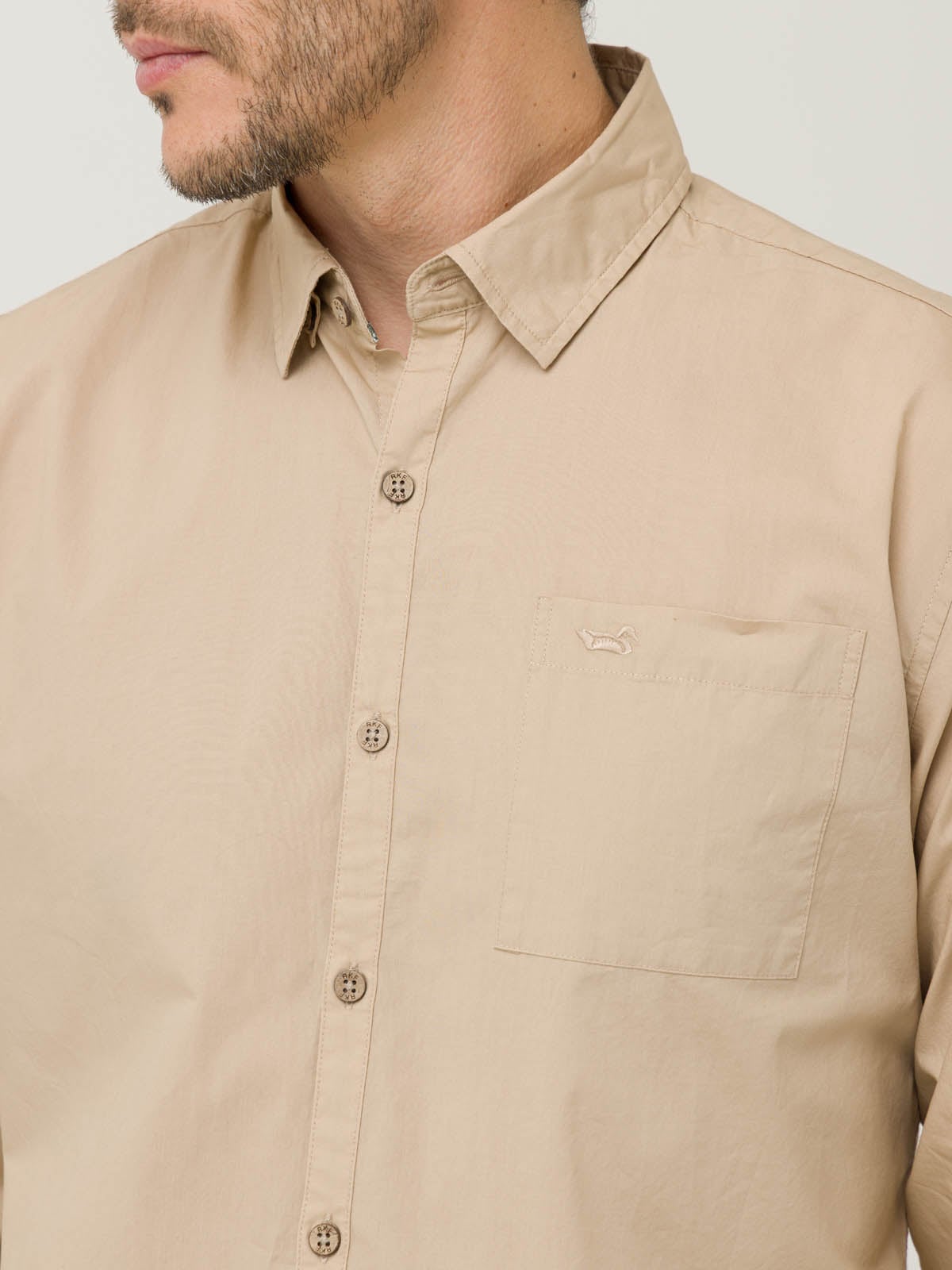 CAMISA ALGODÓN ORGÁNICO HOMBRE GALITON EN COLOR CAFE ROCKFORD - 8