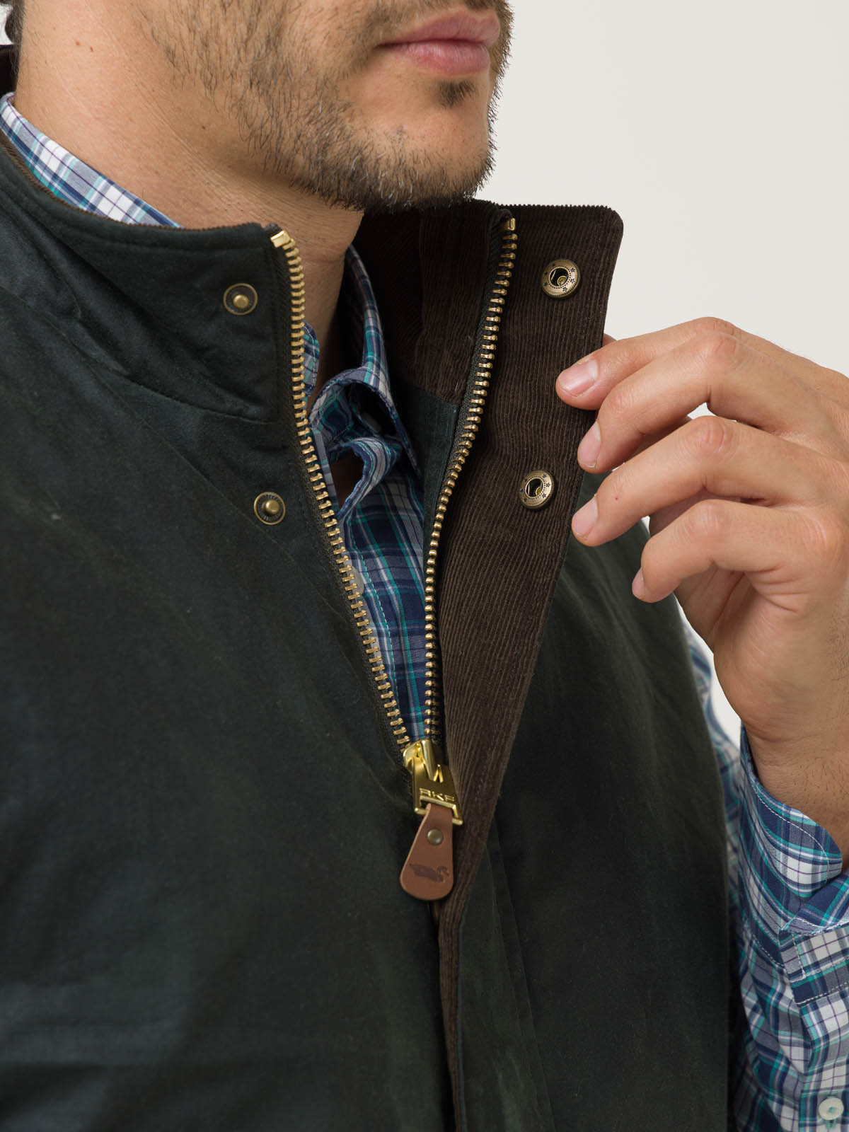 CHAQUETA ALGODÓN ENCERADO HOMBRE WAX VERDE ROCKFORD - 7