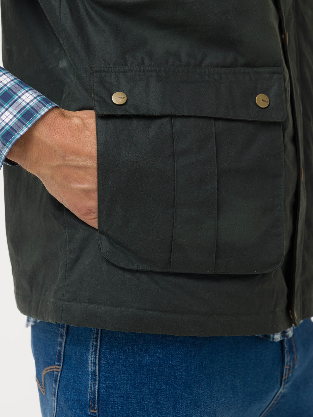 CHAQUETA ALGODÓN ENCERADO HOMBRE WAX VERDE ROCKFORD - 8