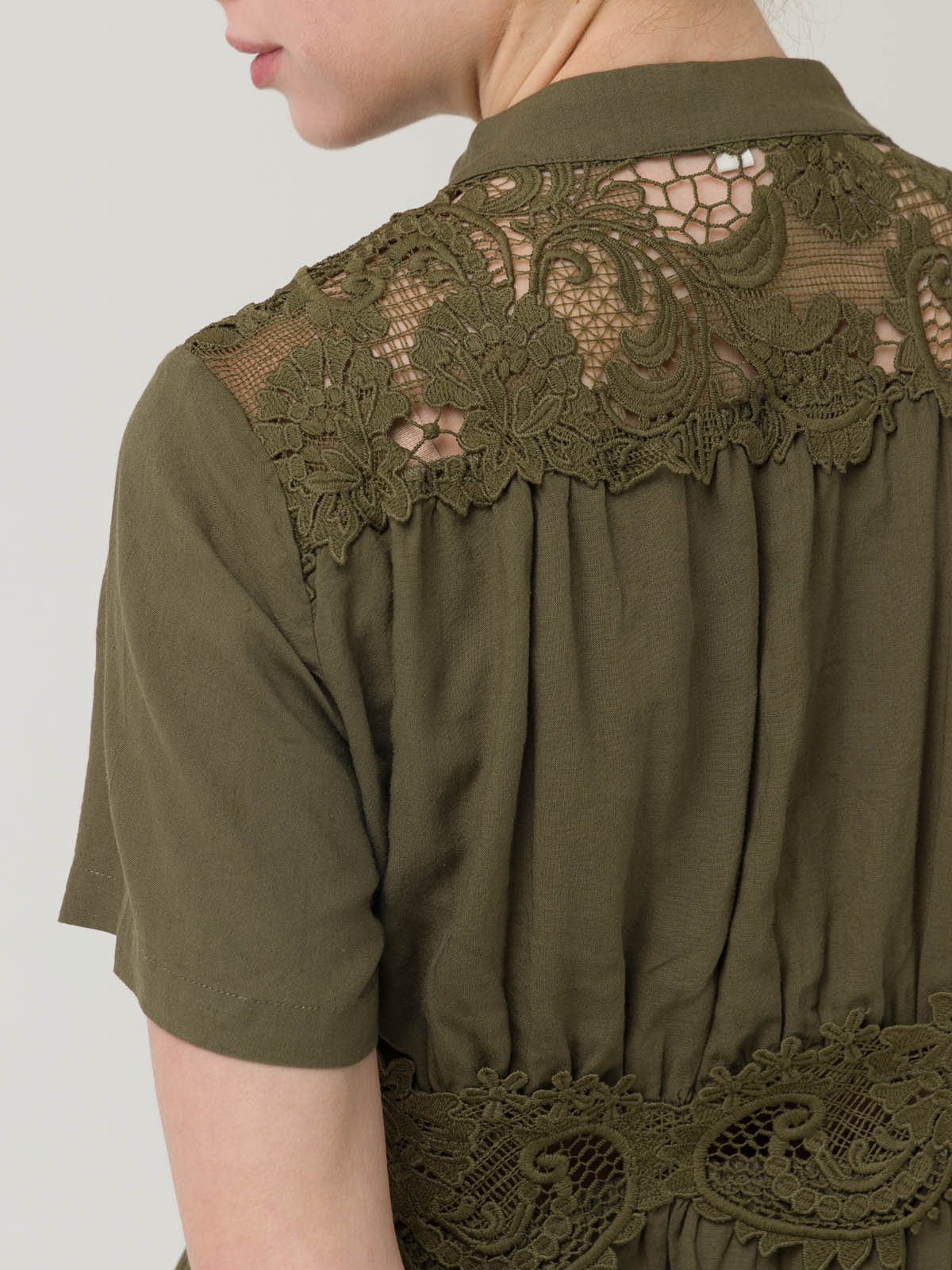 VESTIDO LINO ORGÁNICO MUJER GENEVA VERDE ROCKFORD - 8