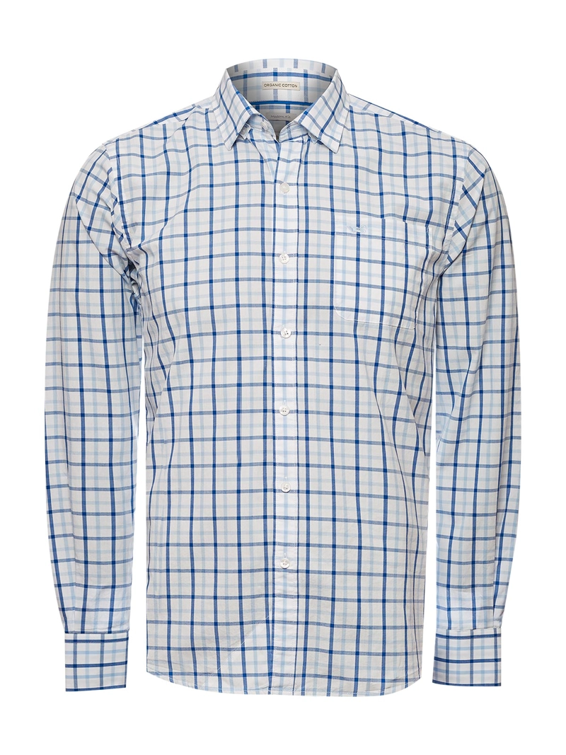 CAMISA ALGODON ORG HOMBRE LIGHTER CELESTE ROCKFORD - 1