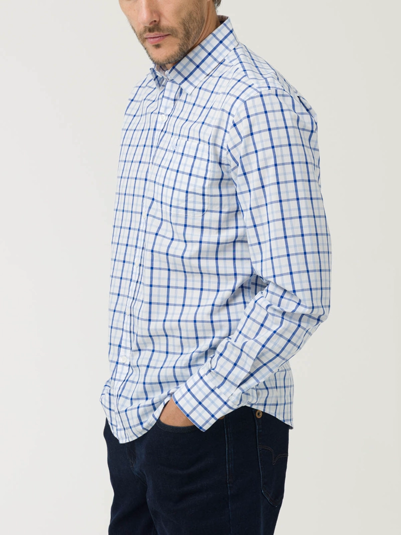 CAMISA ALGODON ORG HOMBRE LIGHTER CELESTE ROCKFORD - 6