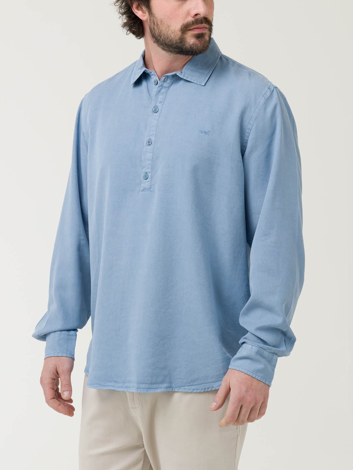 CAMISA TENCEL HOMBRE TENCELHALF AZUL ROCKFORD - 6
