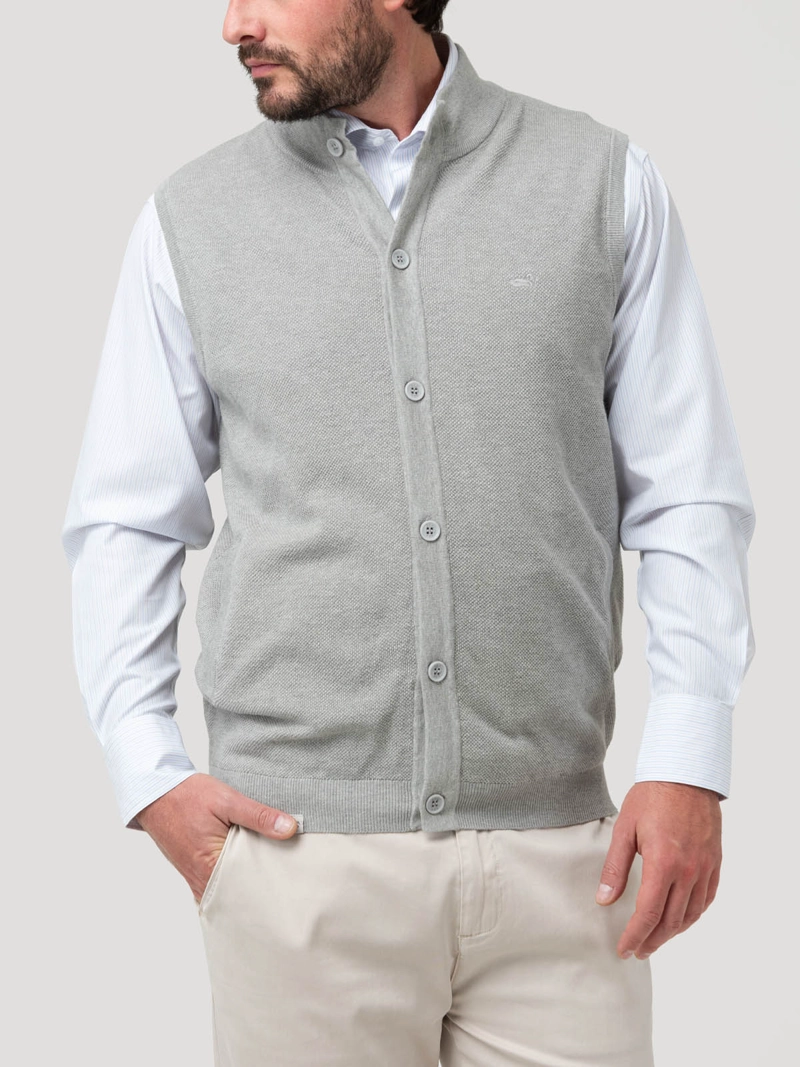 SWEATER ALGODON ORGANICO HOMBRE VERA GRIS ROCKFORD - 5