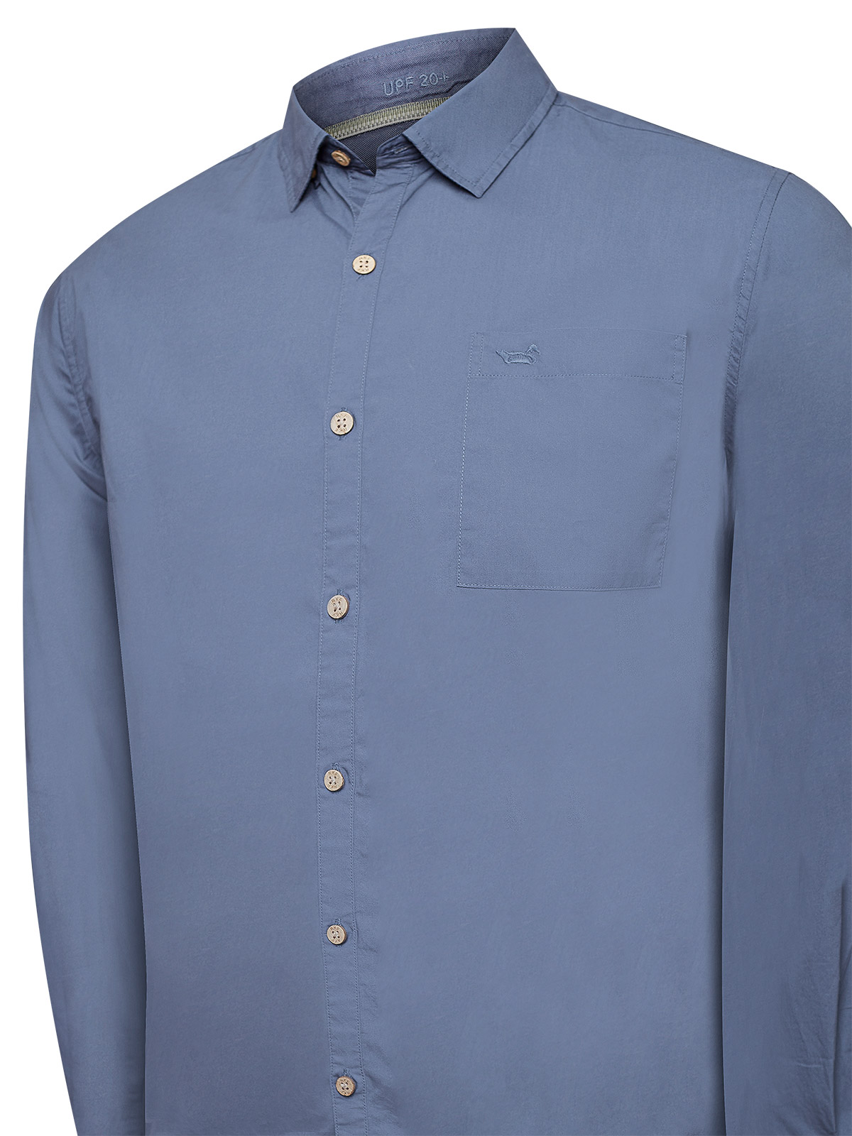 CAMISA ALGODÓN ORGÁNICO HOMBRE GALITON AZUL ROCKFORD - 4