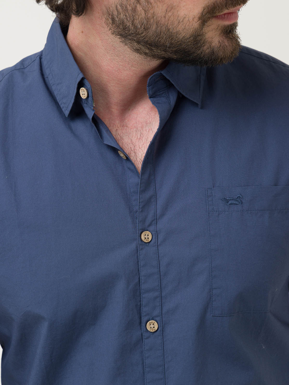 CAMISA ALGODÓN ORGÁNICO HOMBRE GALITON AZUL ROCKFORD - 7