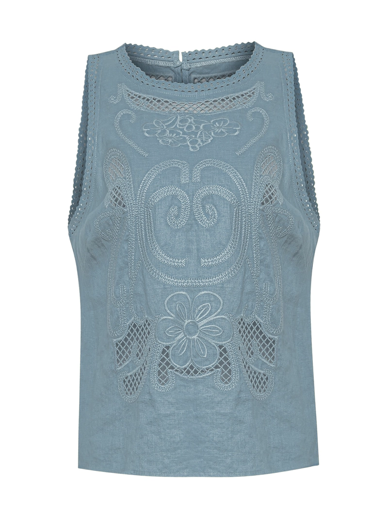 BLUSA LINO ORGANICO MUJER CLEEP GRIS ROCKFORD - 1