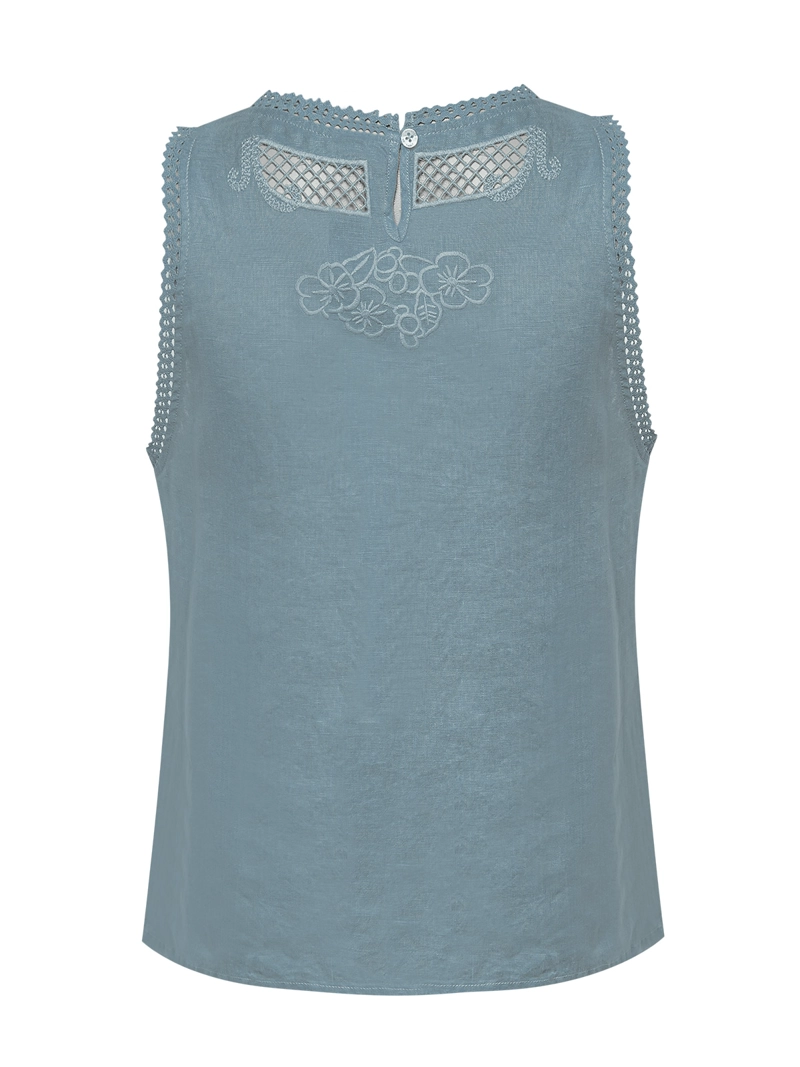 BLUSA LINO ORGANICO MUJER CLEEP GRIS ROCKFORD - 2