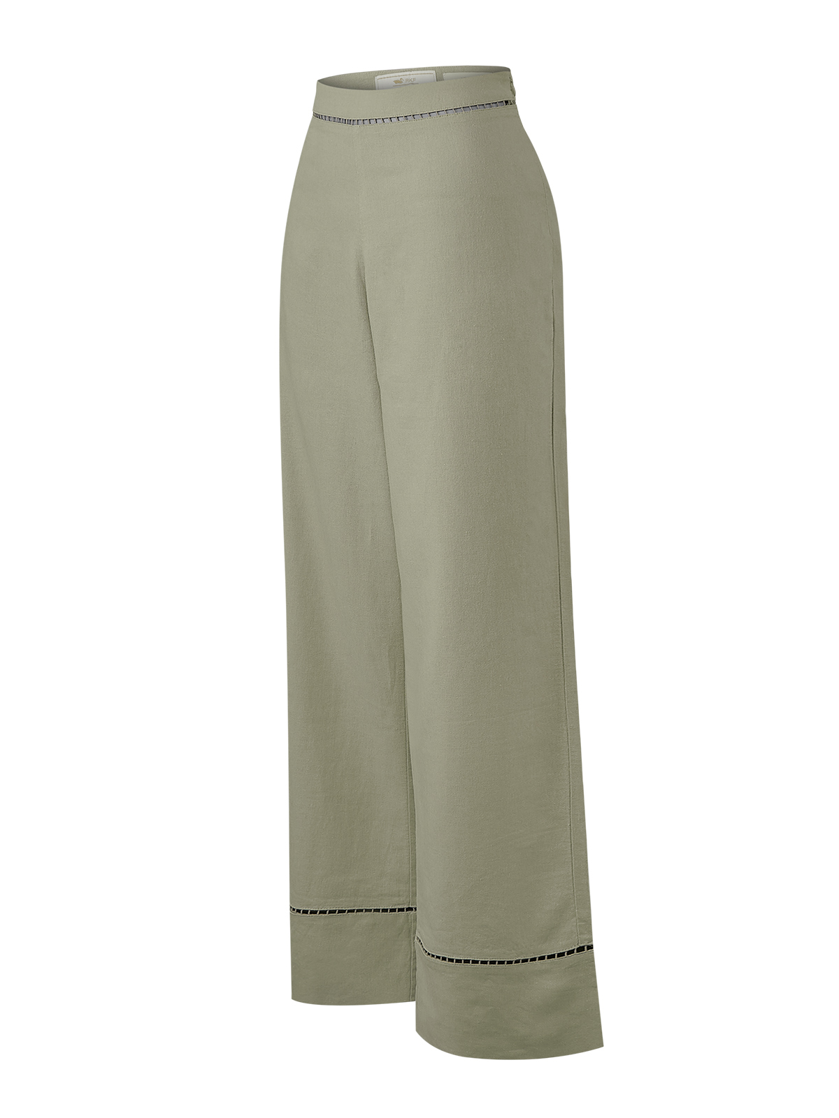 PANTALÓN LINO ORGÁNICO MUJER MEKONG VERDE ROCKFORD - 1