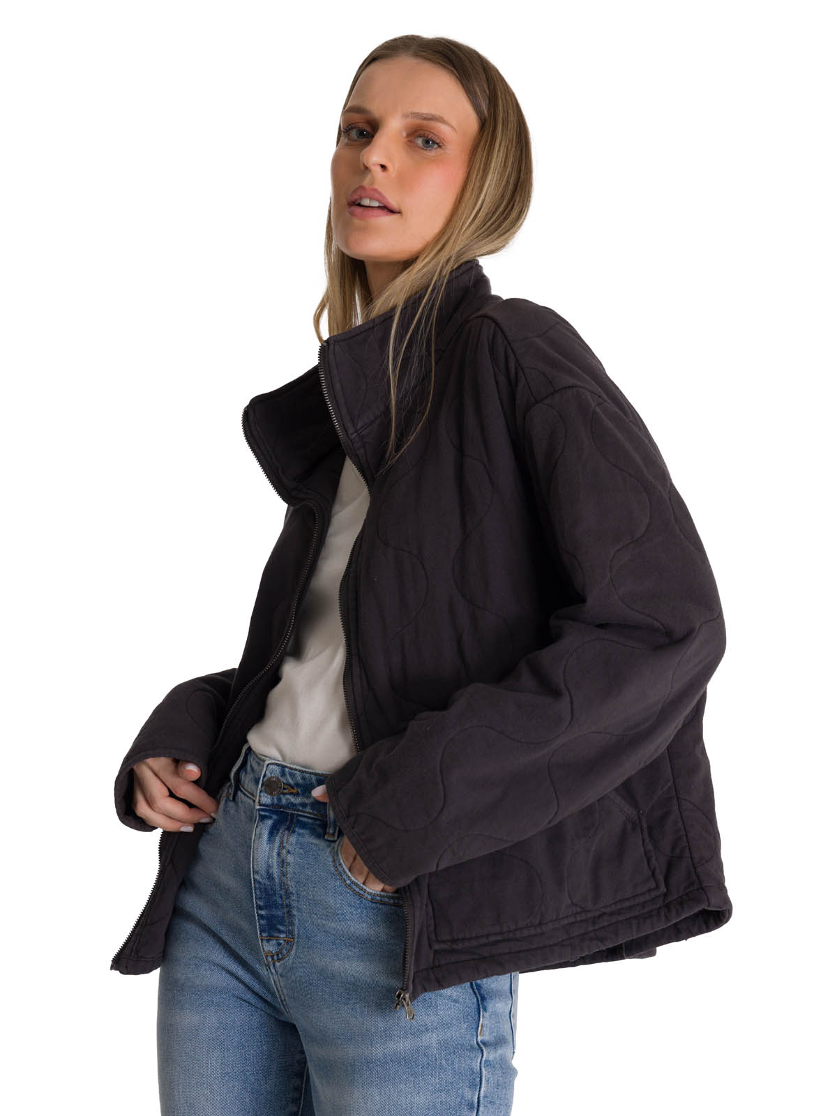 CHAQUETA MUJER COZY QUILTED OVERSIZED AZUL CAT - 2