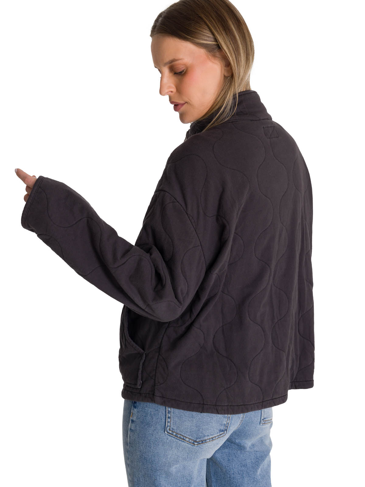 CHAQUETA MUJER COZY QUILTED OVERSIZED AZUL CAT - 5