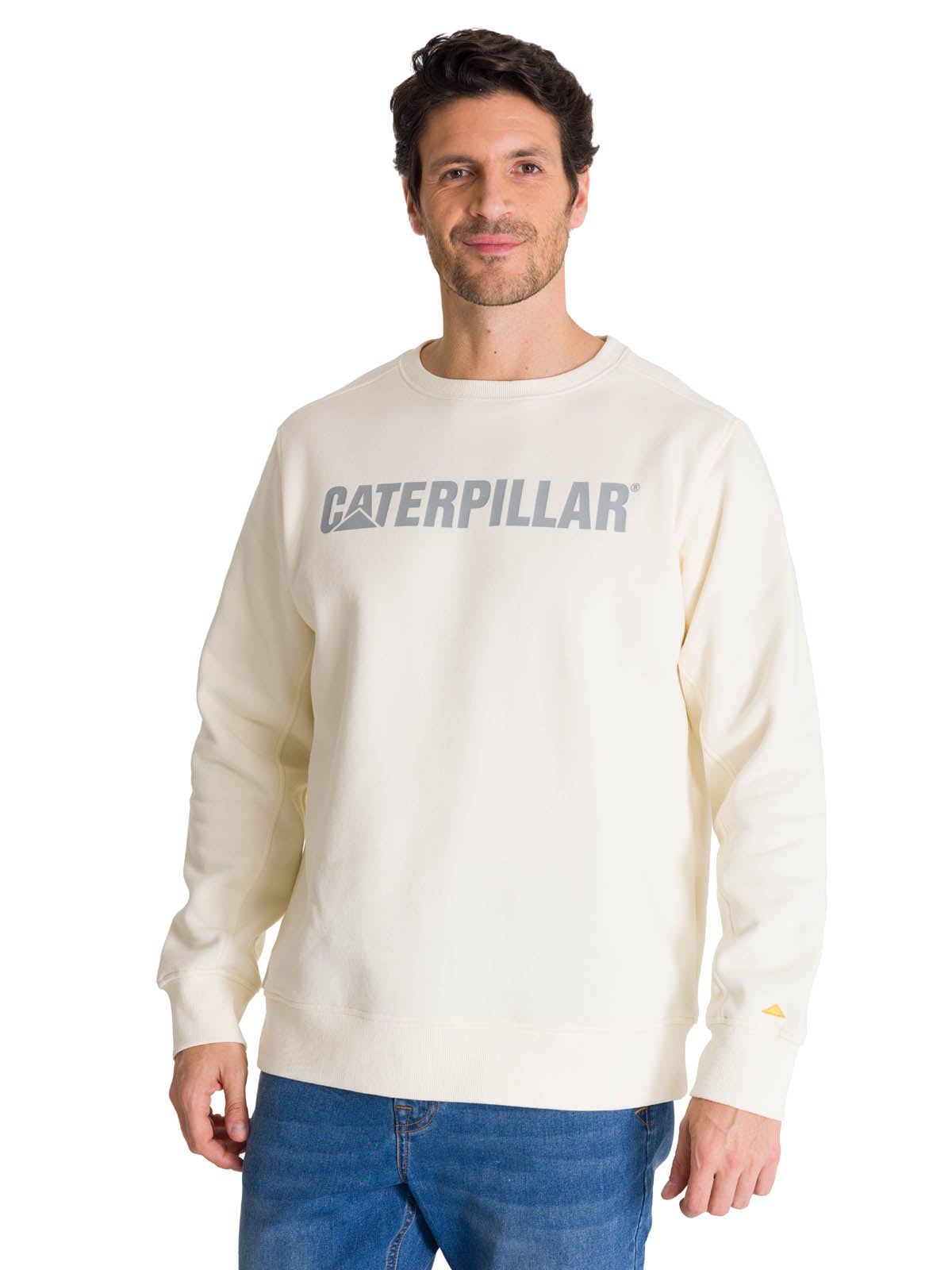 POLERON CREWNECK HOMBRE LOGO BLANCO CAT - 1