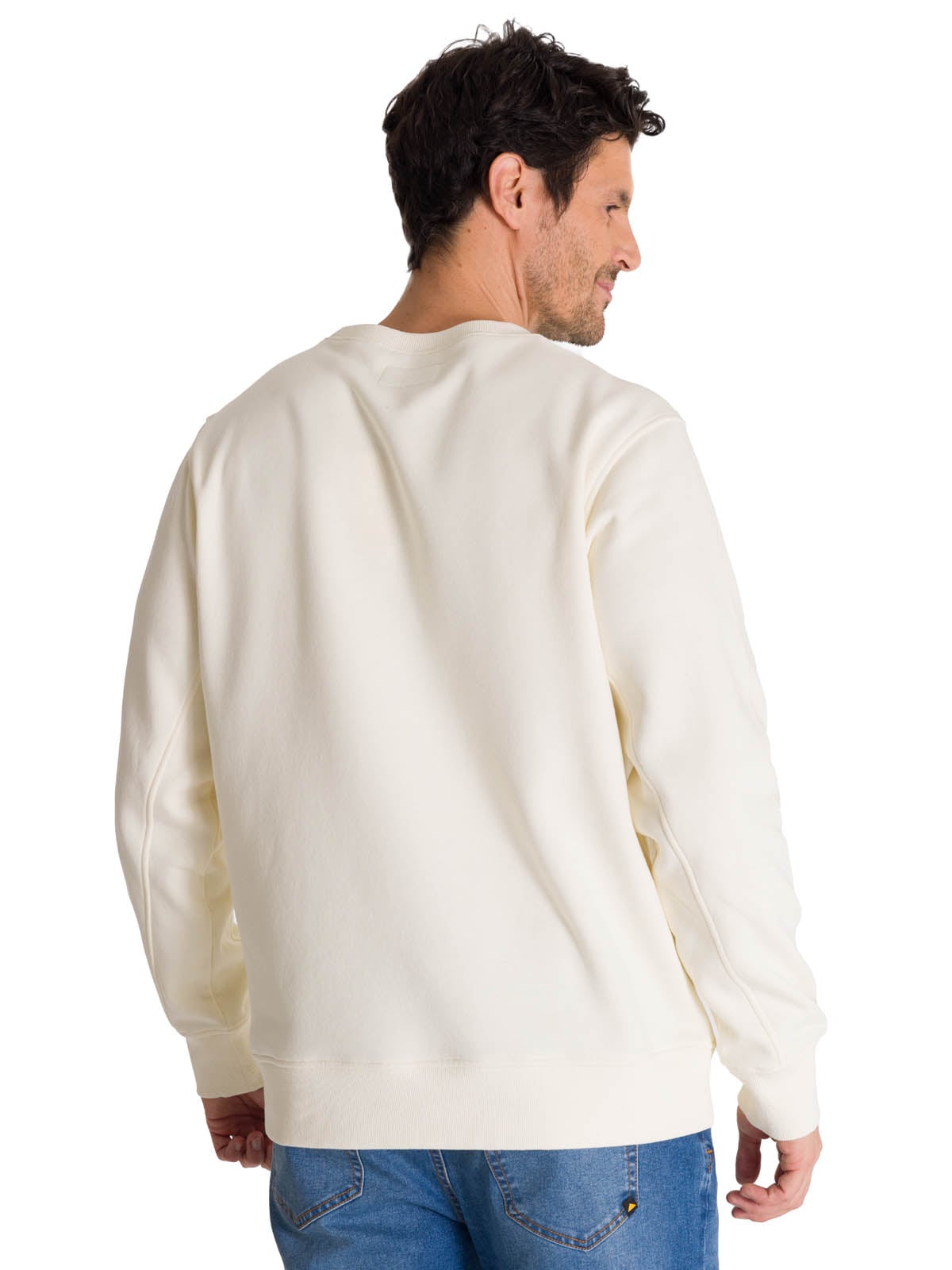 POLERON CREWNECK HOMBRE LOGO BLANCO CAT - 4