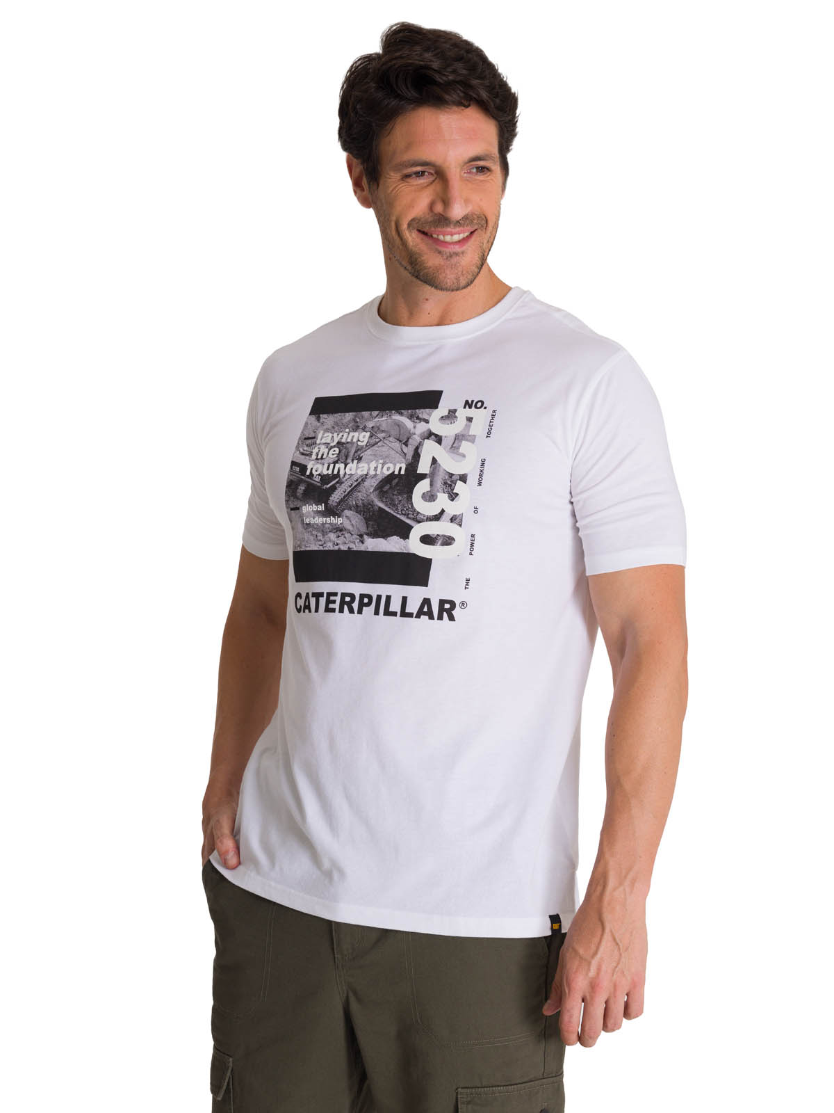 POLERA MANGA CORTA HOMBRE EVERYDAY WORKWEAR BLANCO CAT - 1