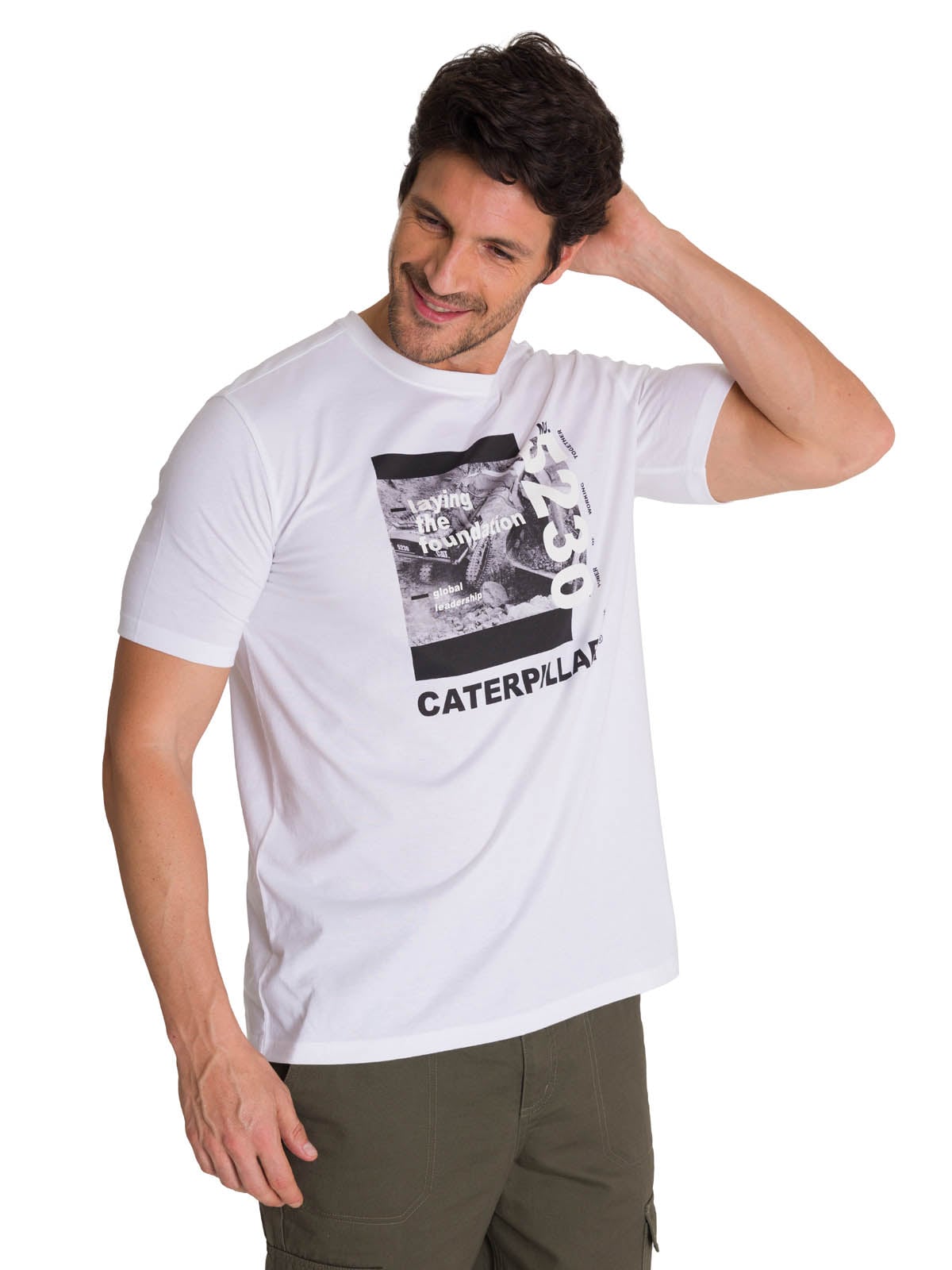 POLERA MANGA CORTA HOMBRE EVERYDAY WORKWEAR BLANCO CAT - 2