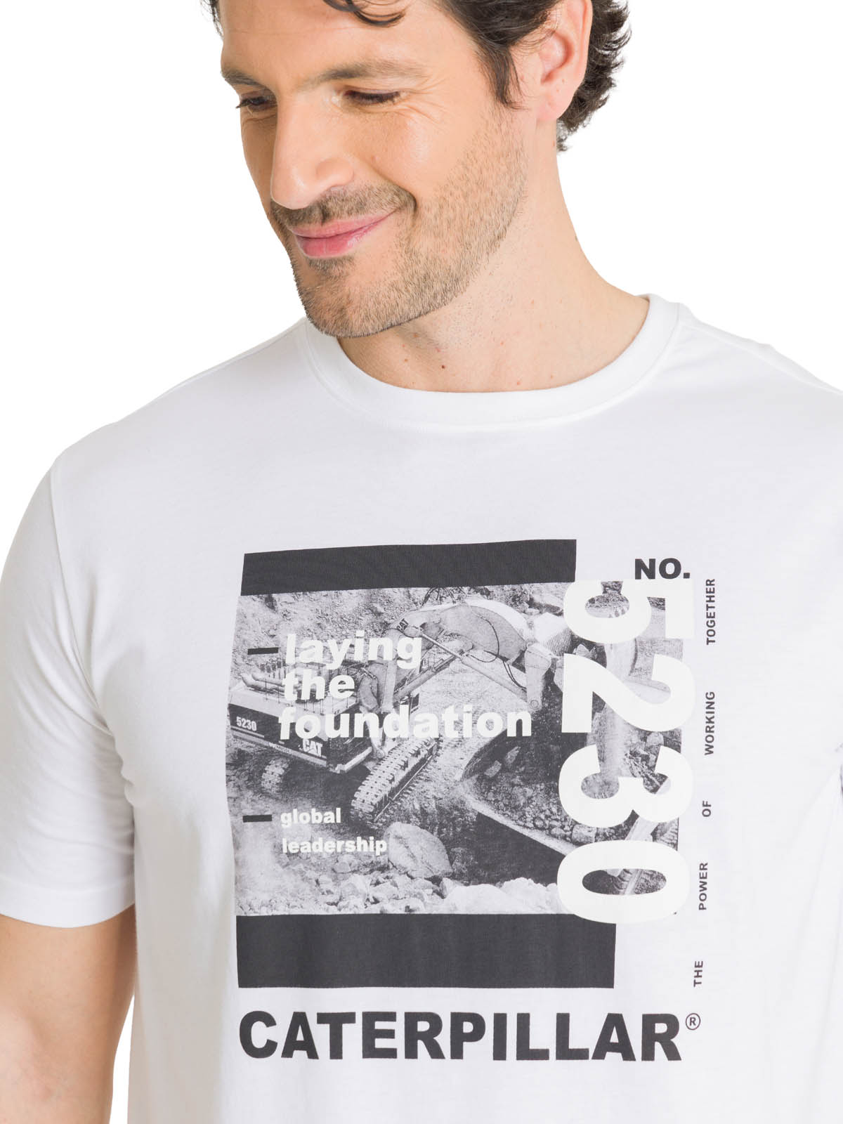 POLERA MANGA CORTA HOMBRE EVERYDAY WORKWEAR BLANCO CAT - 5