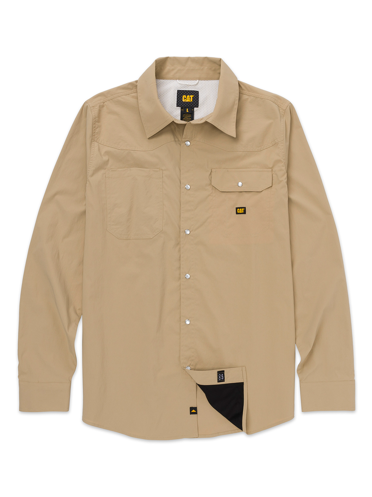 CAMISA MANGA LARGA HOMBRE LIGHTWEIGHT WESTERN BEIGE CAT - 1