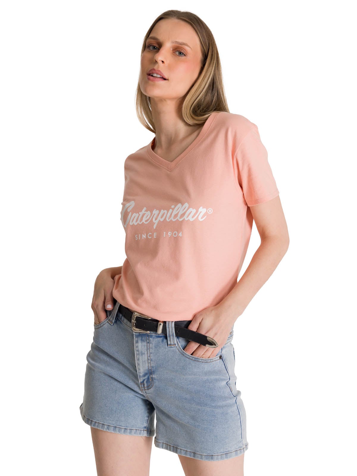 POLERA MANGA CORTA MUJER SINCE 1904 ROSA CAT - 1