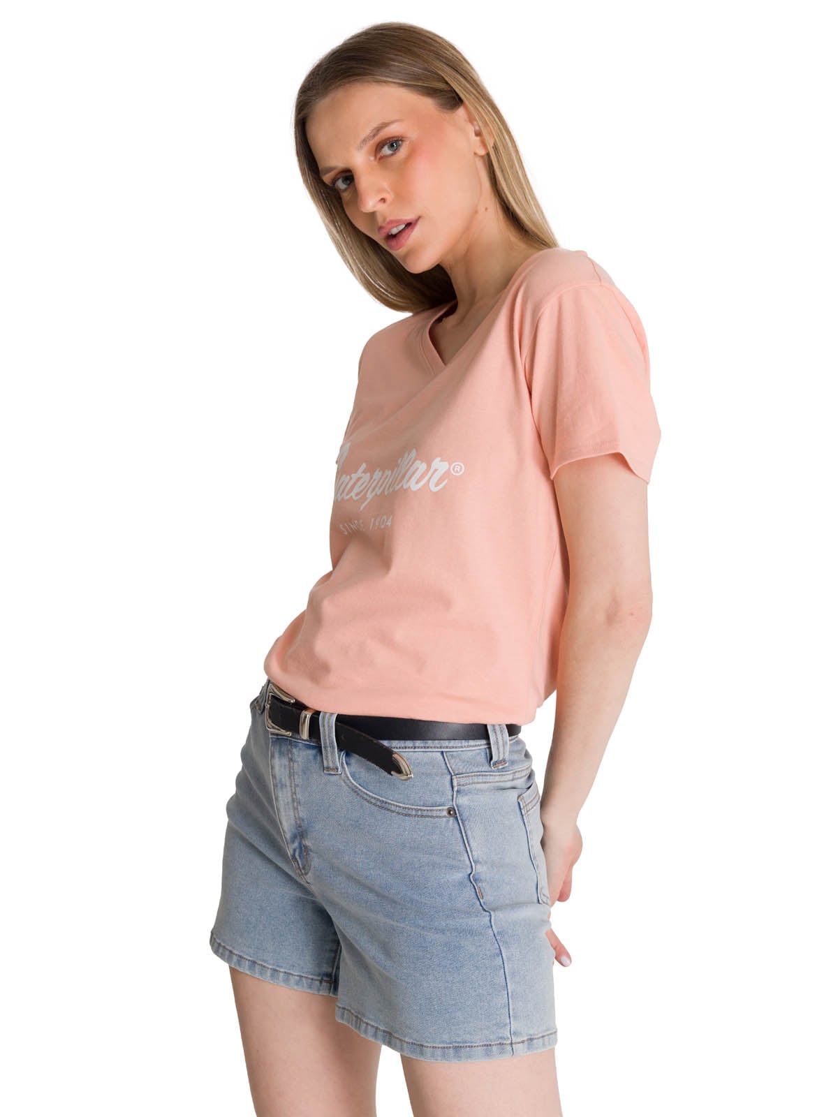 POLERA MANGA CORTA MUJER SINCE 1904 ROSA CAT - 2