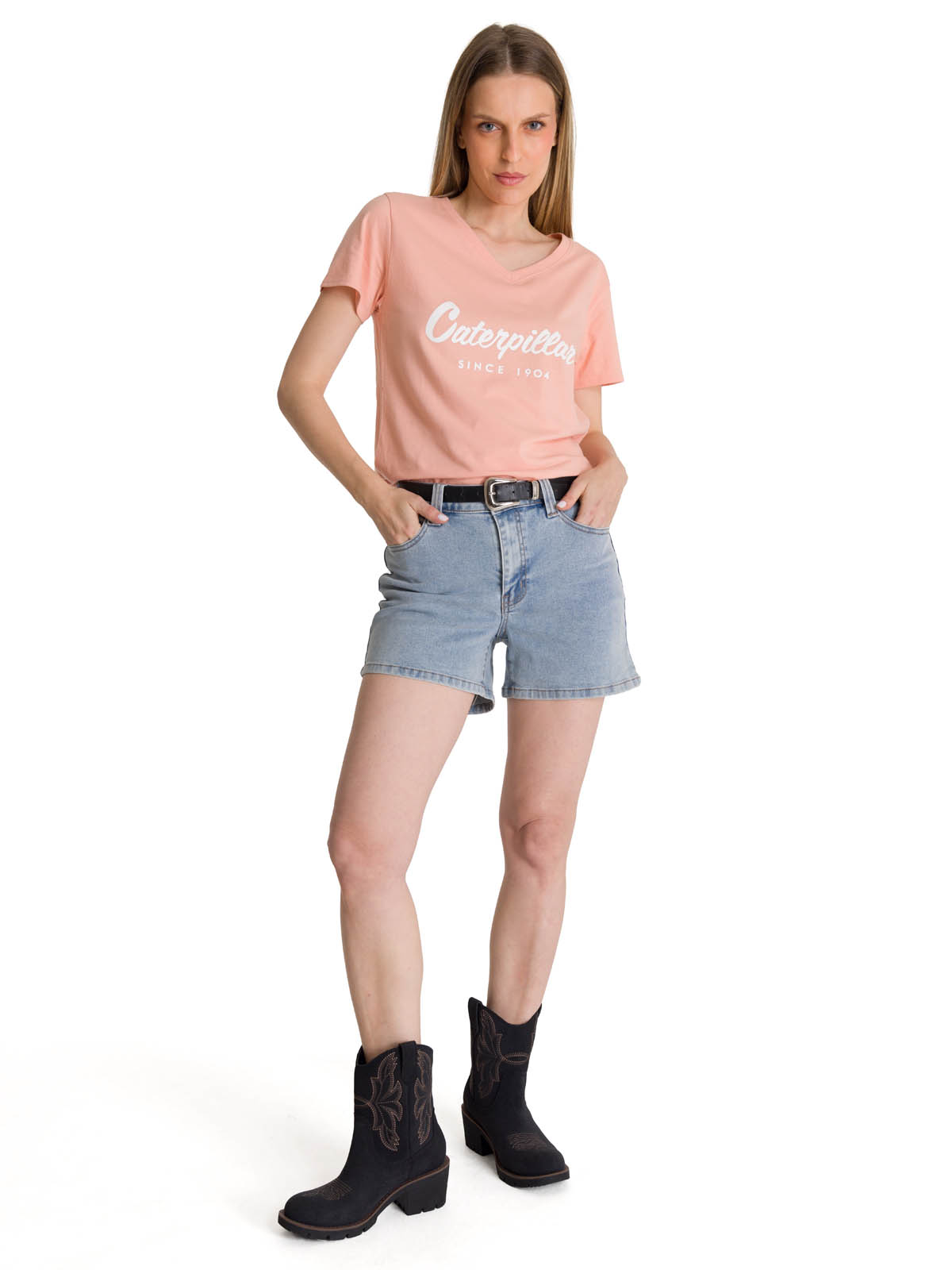 POLERA MANGA CORTA MUJER SINCE 1904 ROSA CAT - 5