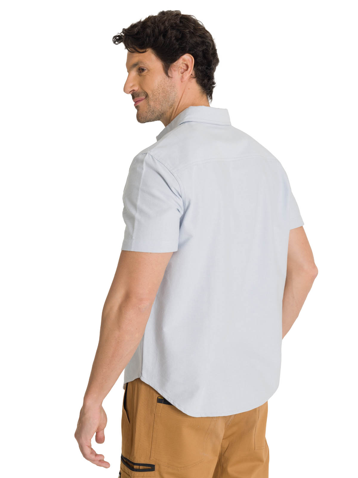 CAMISA MANGA CORTA HOMBRE OXFORD RELAXED AZUL CAT - 4