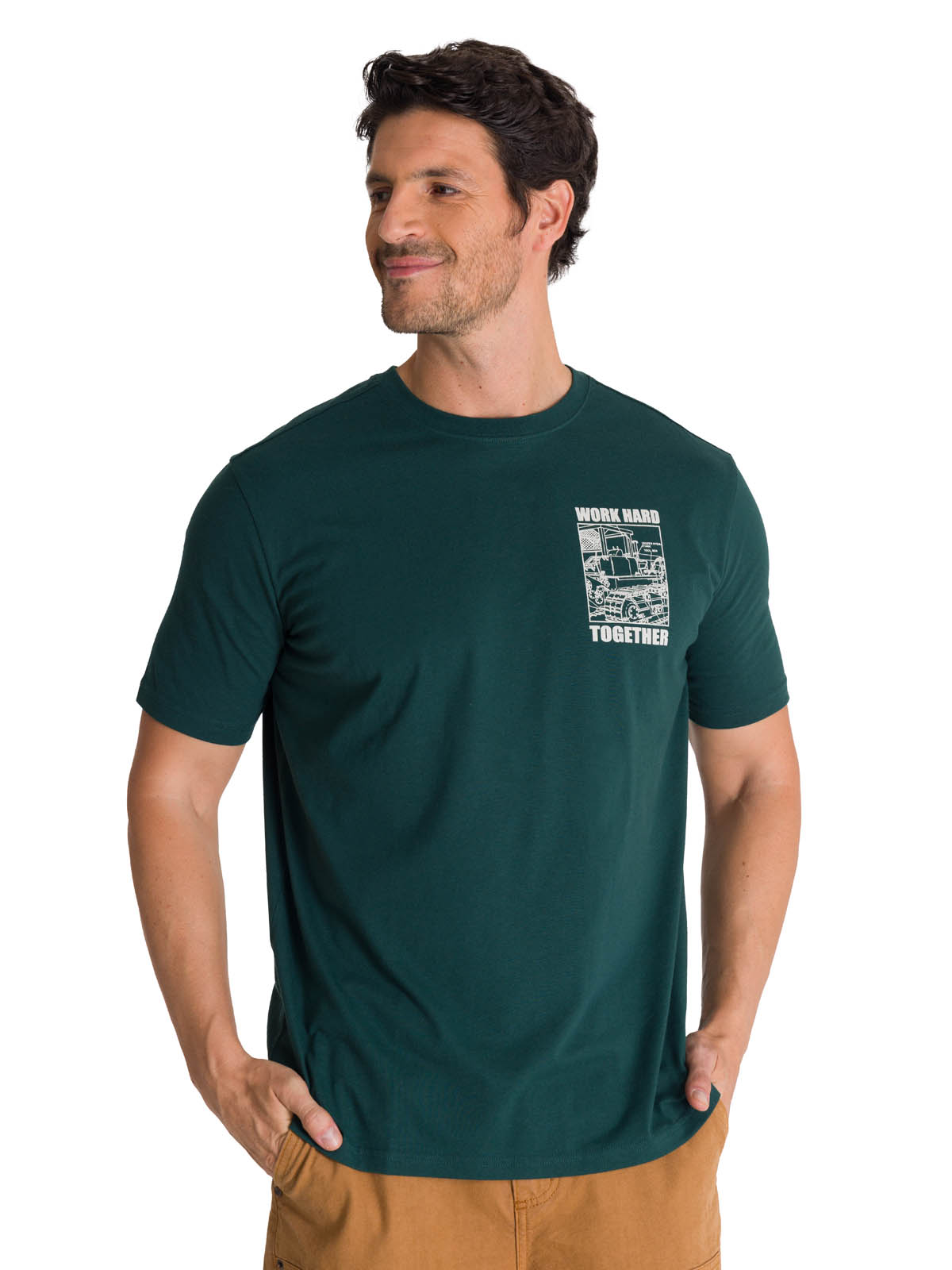 POLERA MANGA CORTA HOMBRE HERITAGE DISEÑO PETROLEO CAT - 2