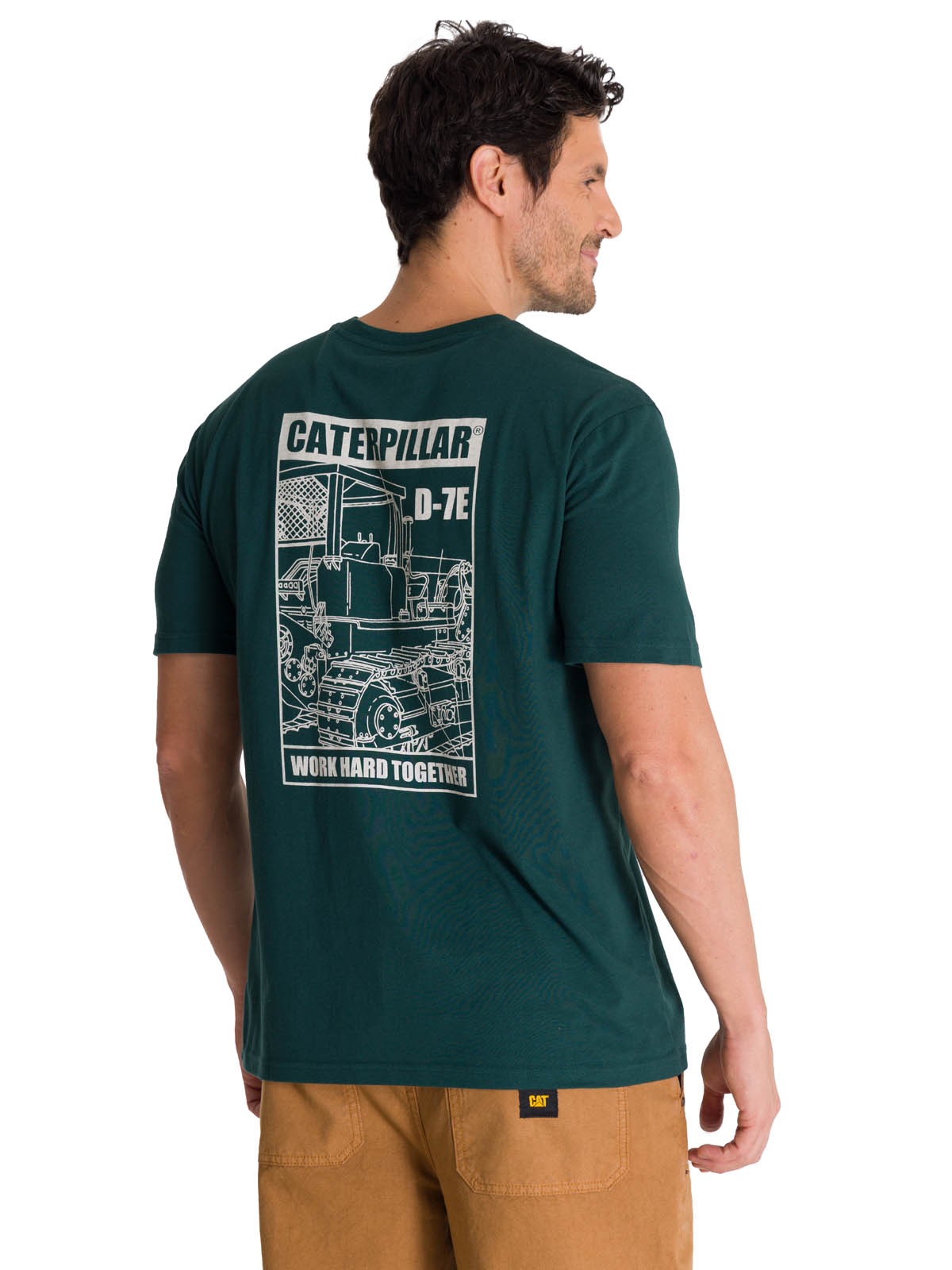 POLERA MANGA CORTA HOMBRE HERITAGE DISEÑO PETROLEO CAT - 4