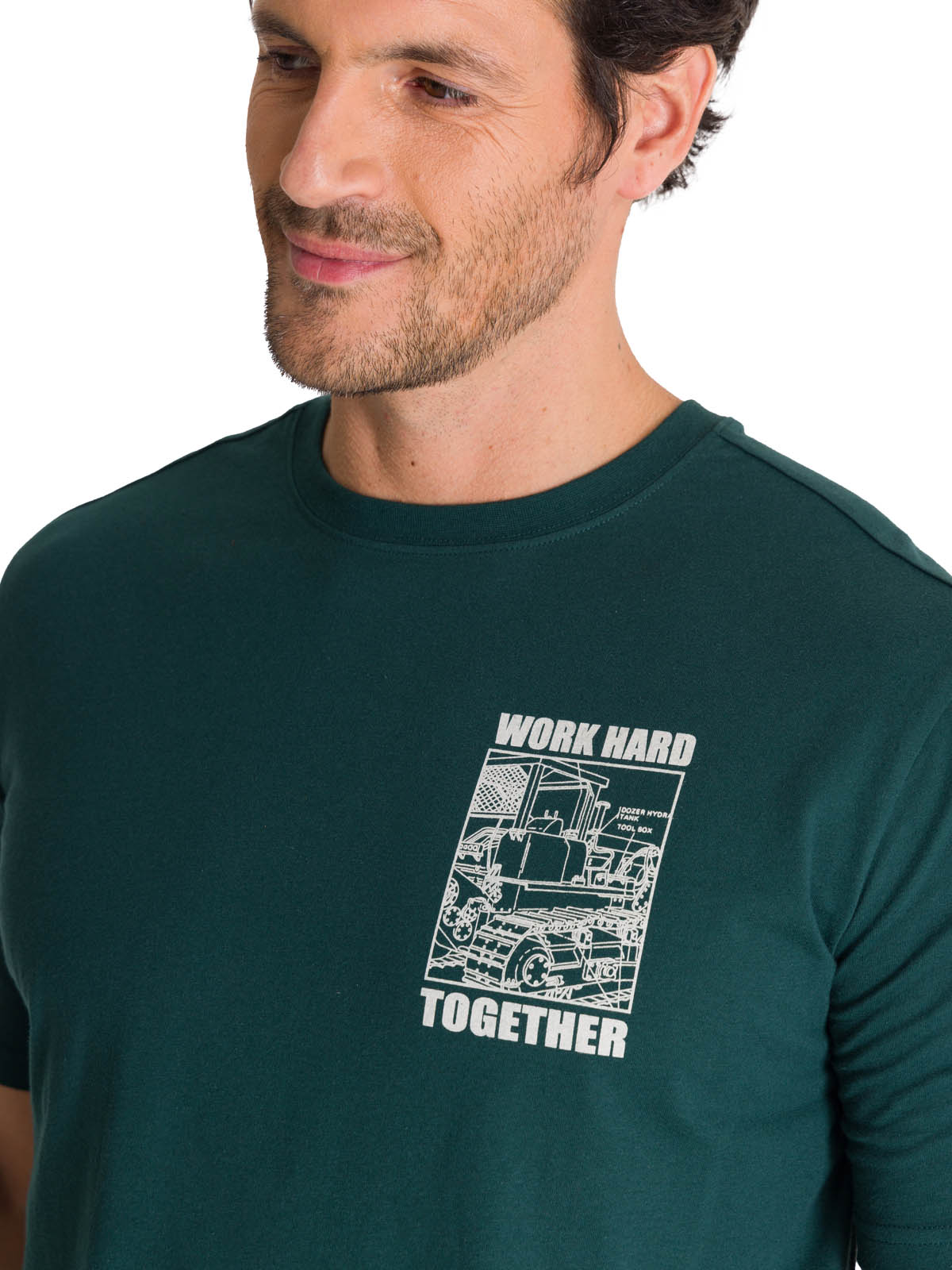 POLERA MANGA CORTA HOMBRE HERITAGE DISEÑO PETROLEO CAT - 5