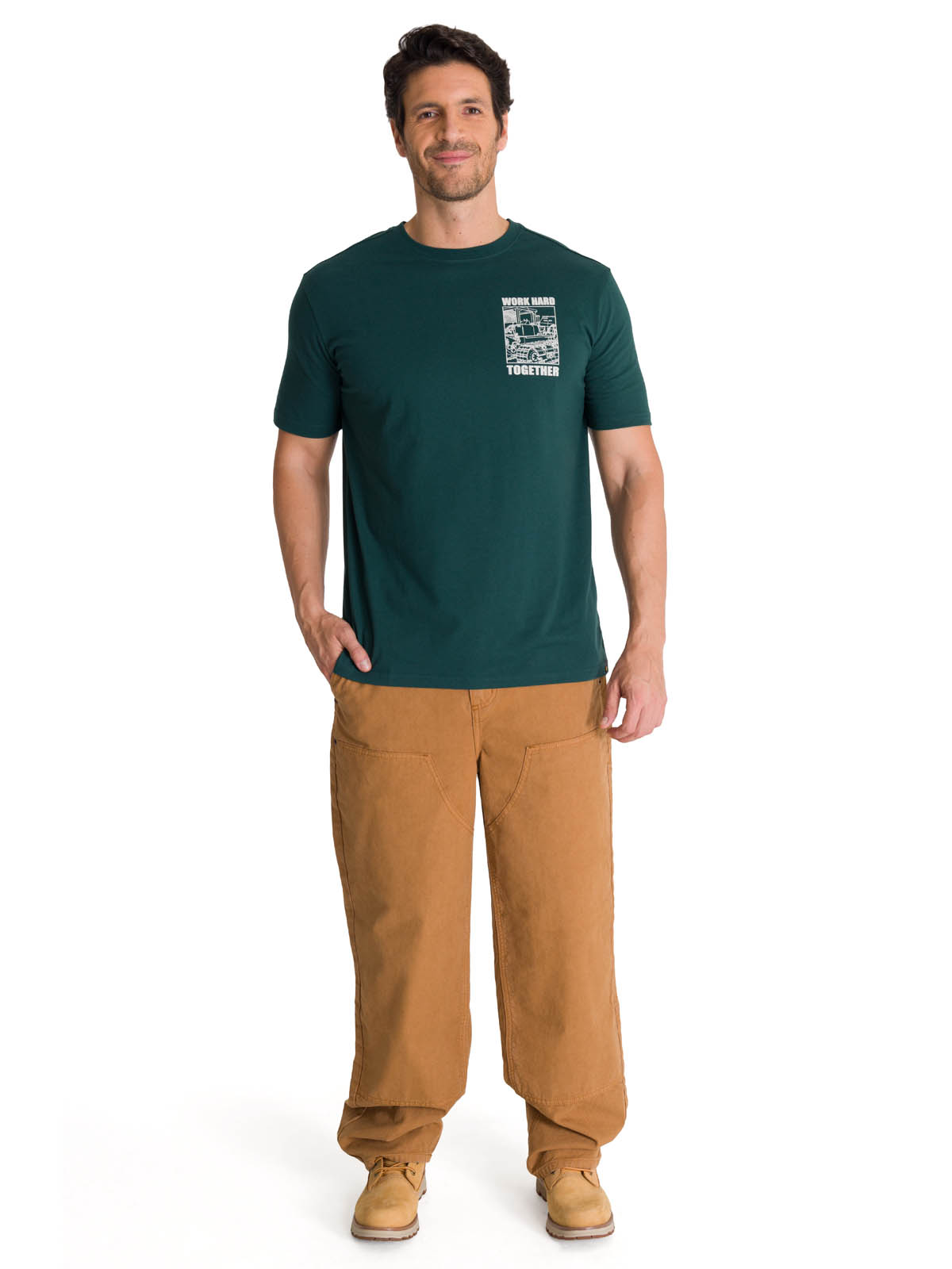 POLERA MANGA CORTA HOMBRE HERITAGE DISEÑO PETROLEO CAT - 7