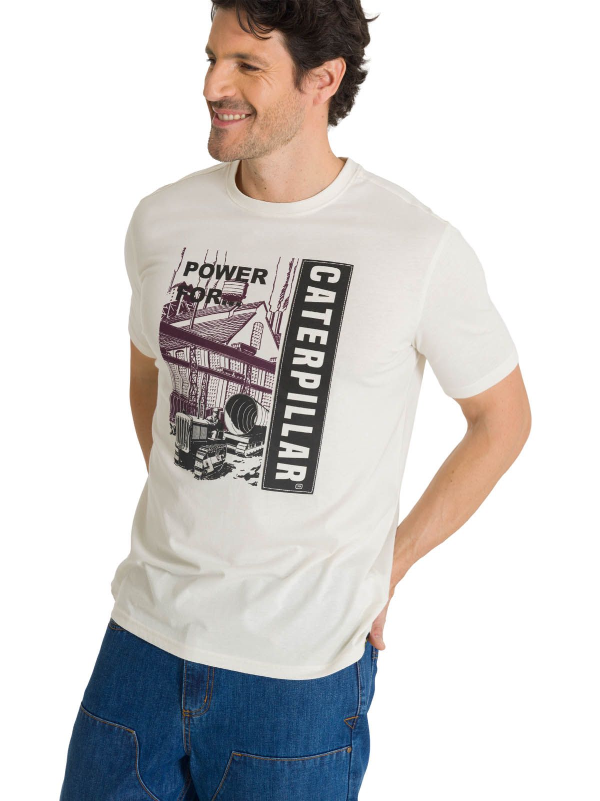 POLERA MANGA CORTA HOMBRE HERITAGE POWER FOR CREMA CAT - 2