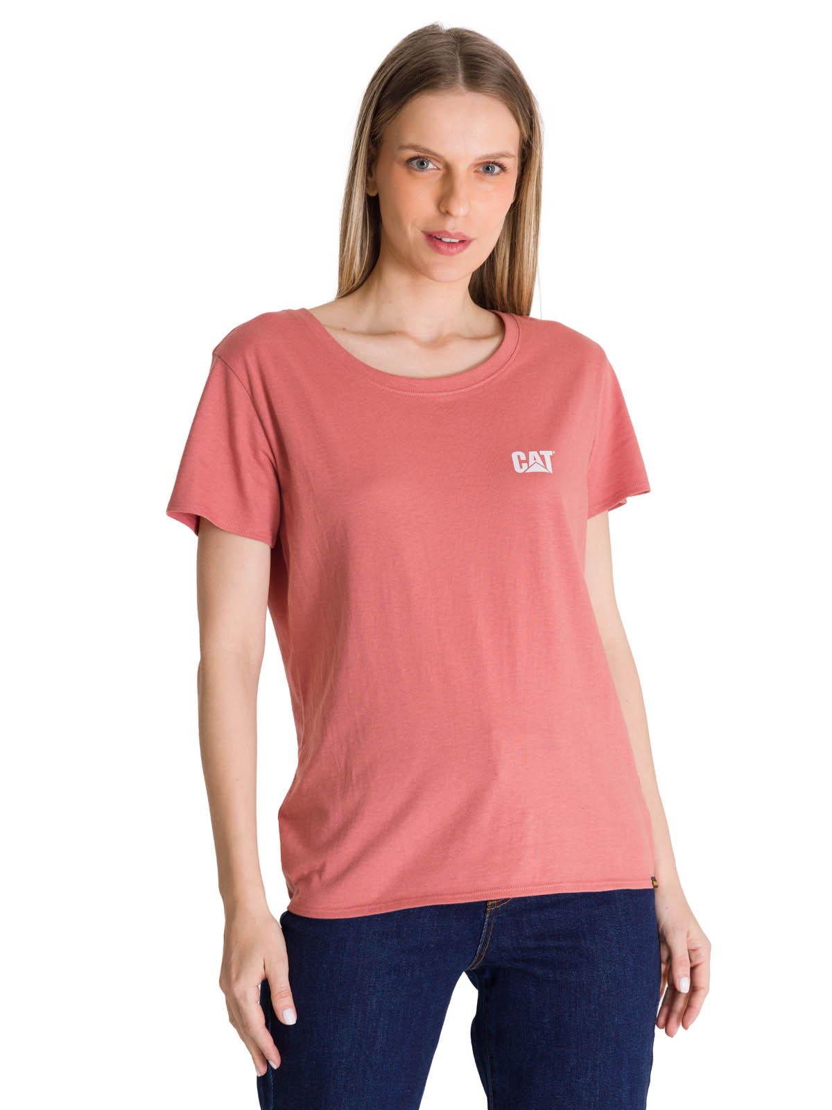 POLERA MANGA CORTA MUJER LOGO TERRACOTA CAT - 1