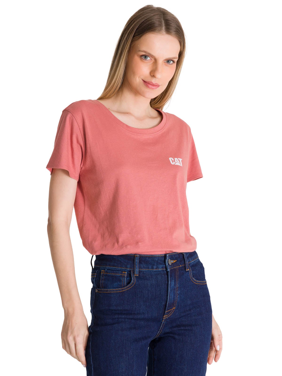 POLERA MANGA CORTA MUJER LOGO TERRACOTA CAT - 2